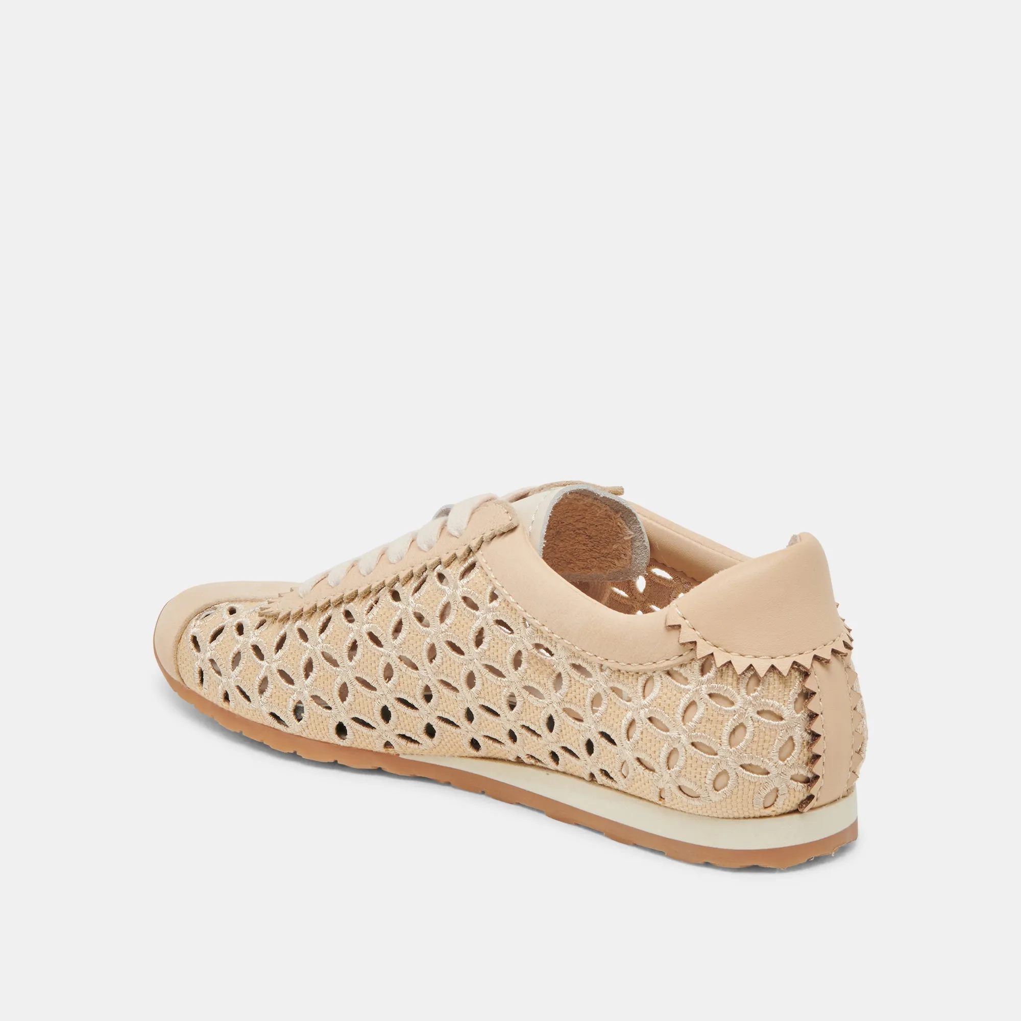 DANIE EYELET SNEAKERS PERF LT RAFFIA NATUREL