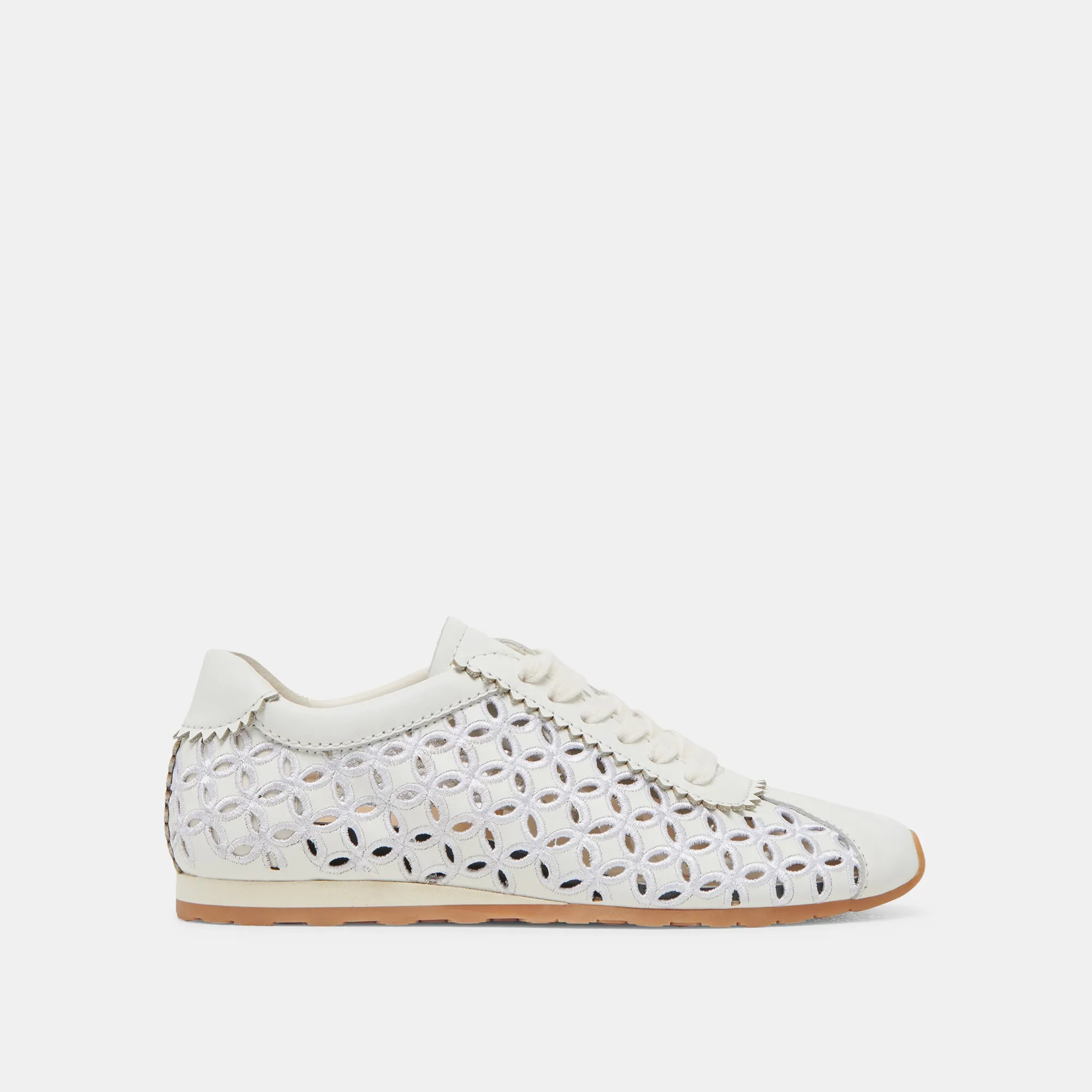 DANIE SNEAKERS EN CUIR BLANC   CHARME NŒUD DORÉ EN LOT