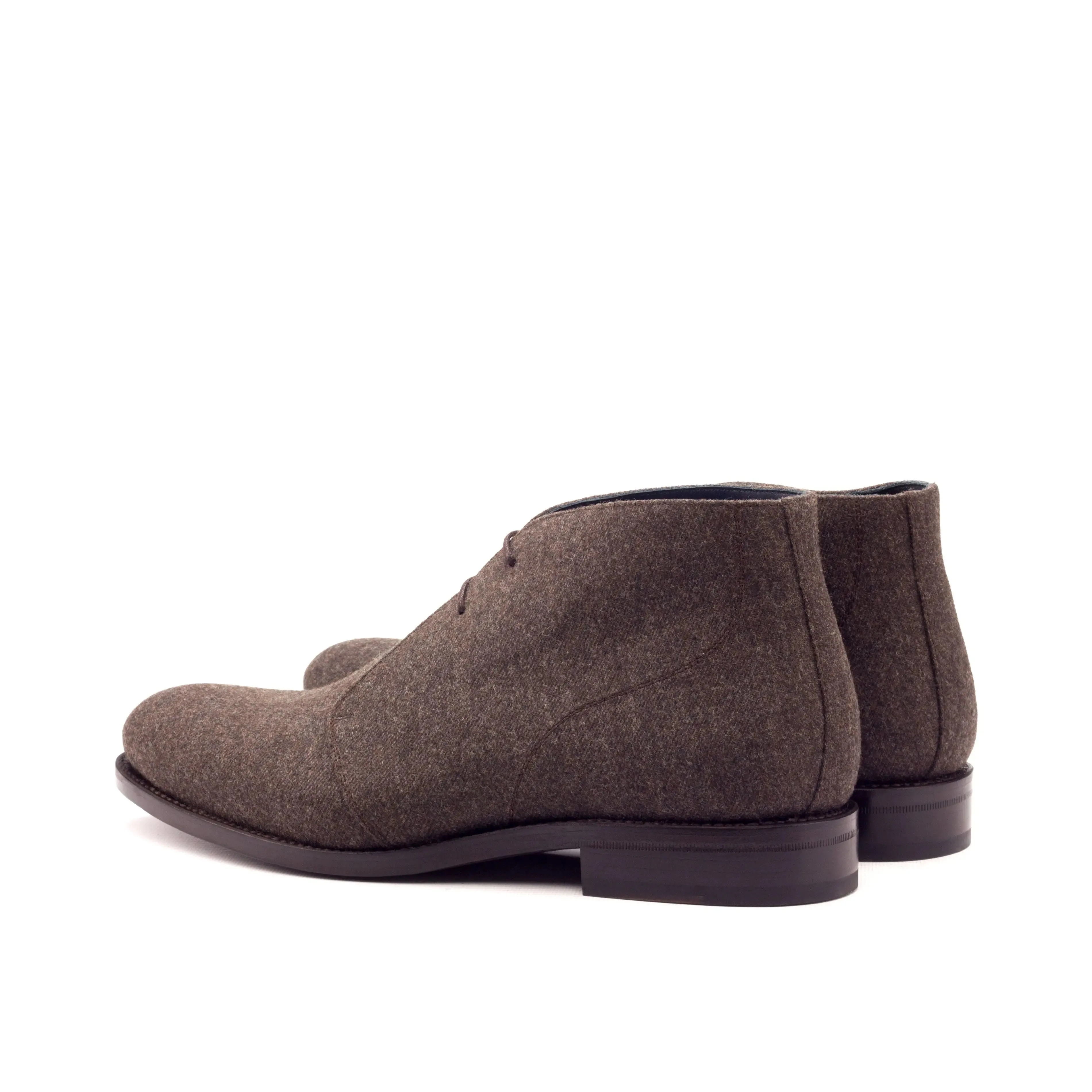 Chaussures Dapperfam DapperFam Vivace en Brun Chukka en Flanelle pour Hommes
