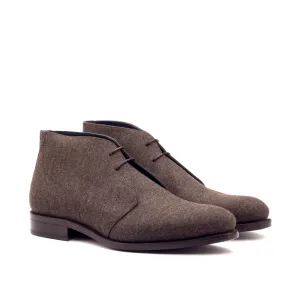 Chaussures Dapperfam DapperFam Vivace en Brun Chukka en Flanelle pour Hommes