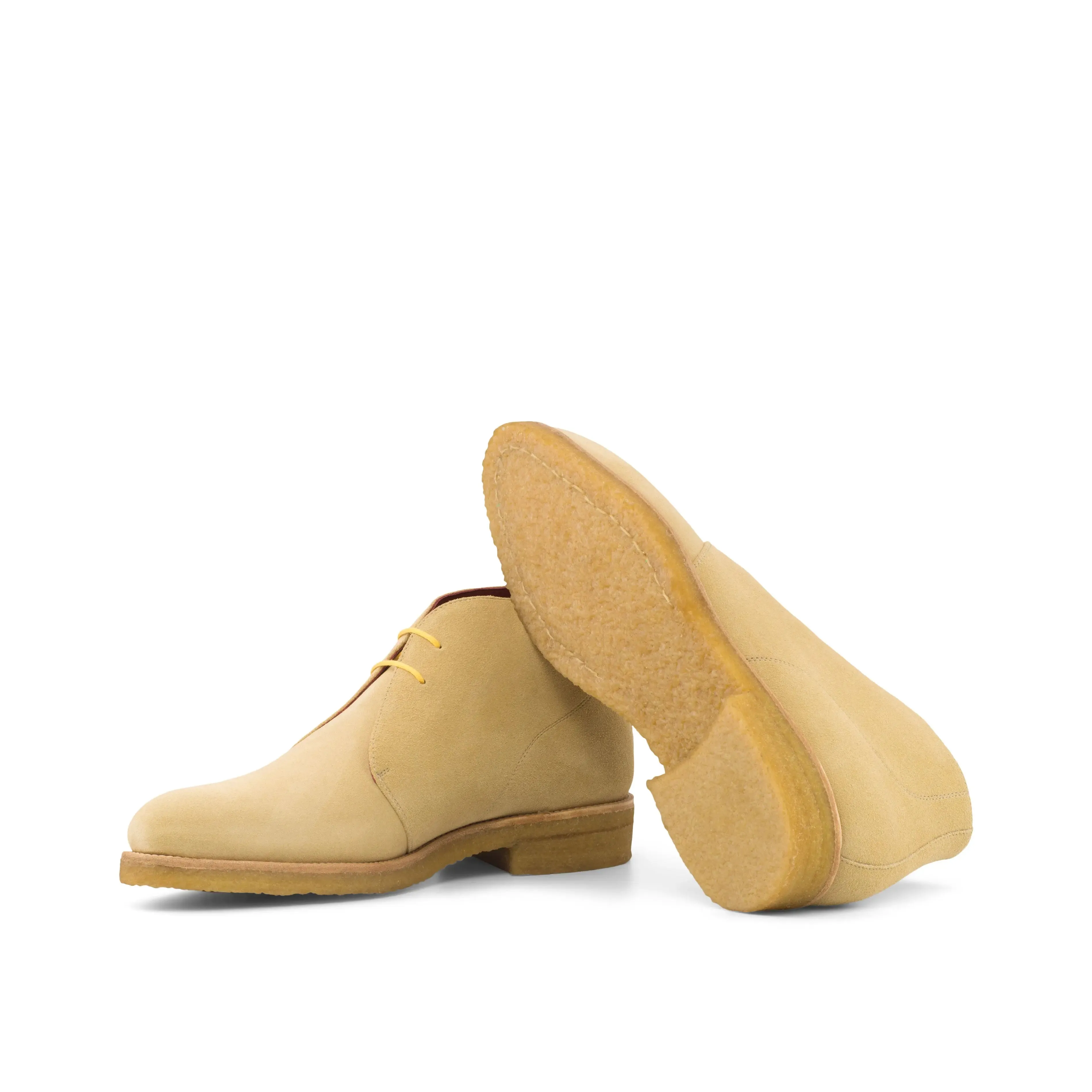 Chaussures Dapperfam DapperFam Vivace en daim luxe sable pour hommes Chukka