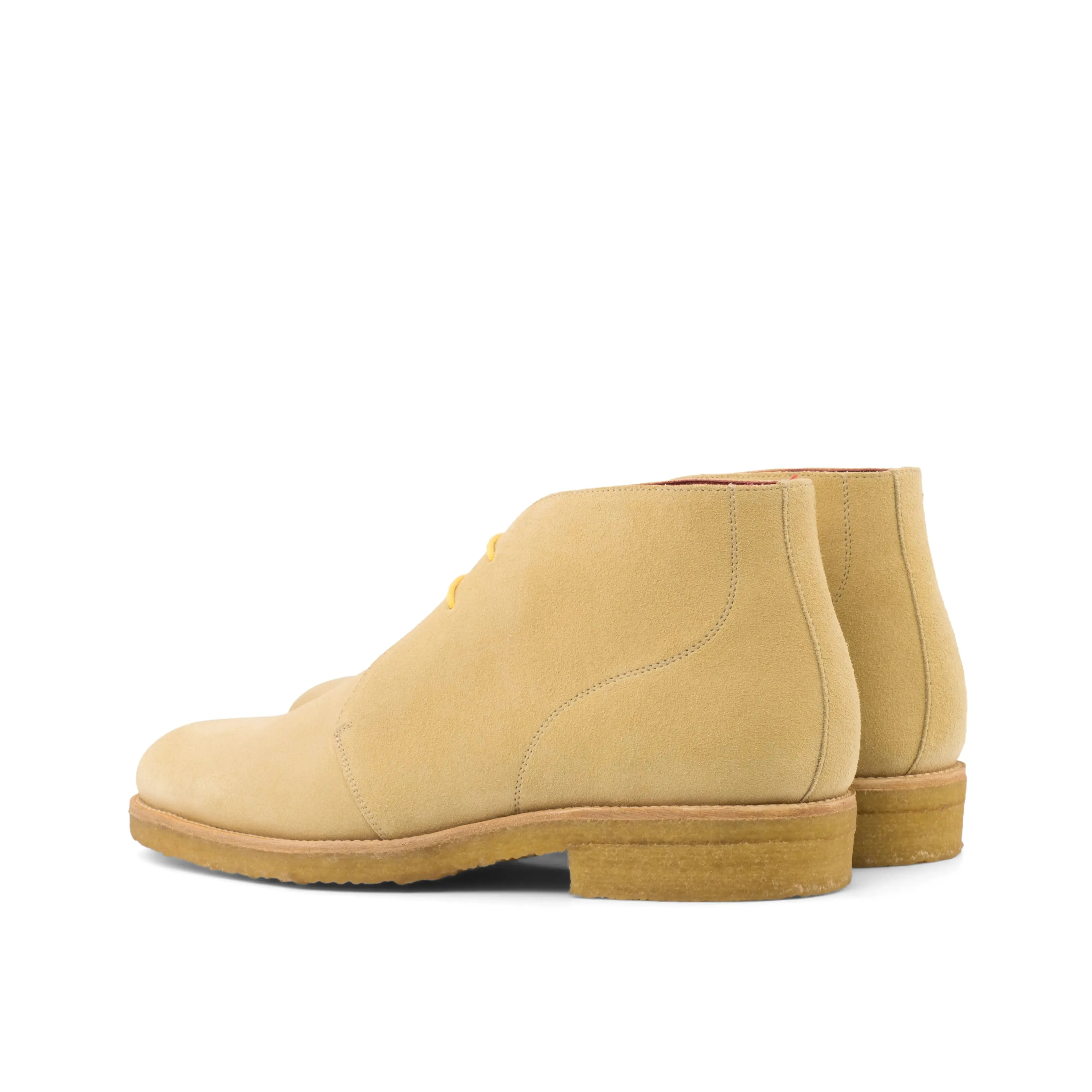Chaussures Dapperfam DapperFam Vivace en daim luxe sable pour hommes Chukka