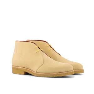 Chaussures Dapperfam DapperFam Vivace en daim luxe sable pour hommes Chukka