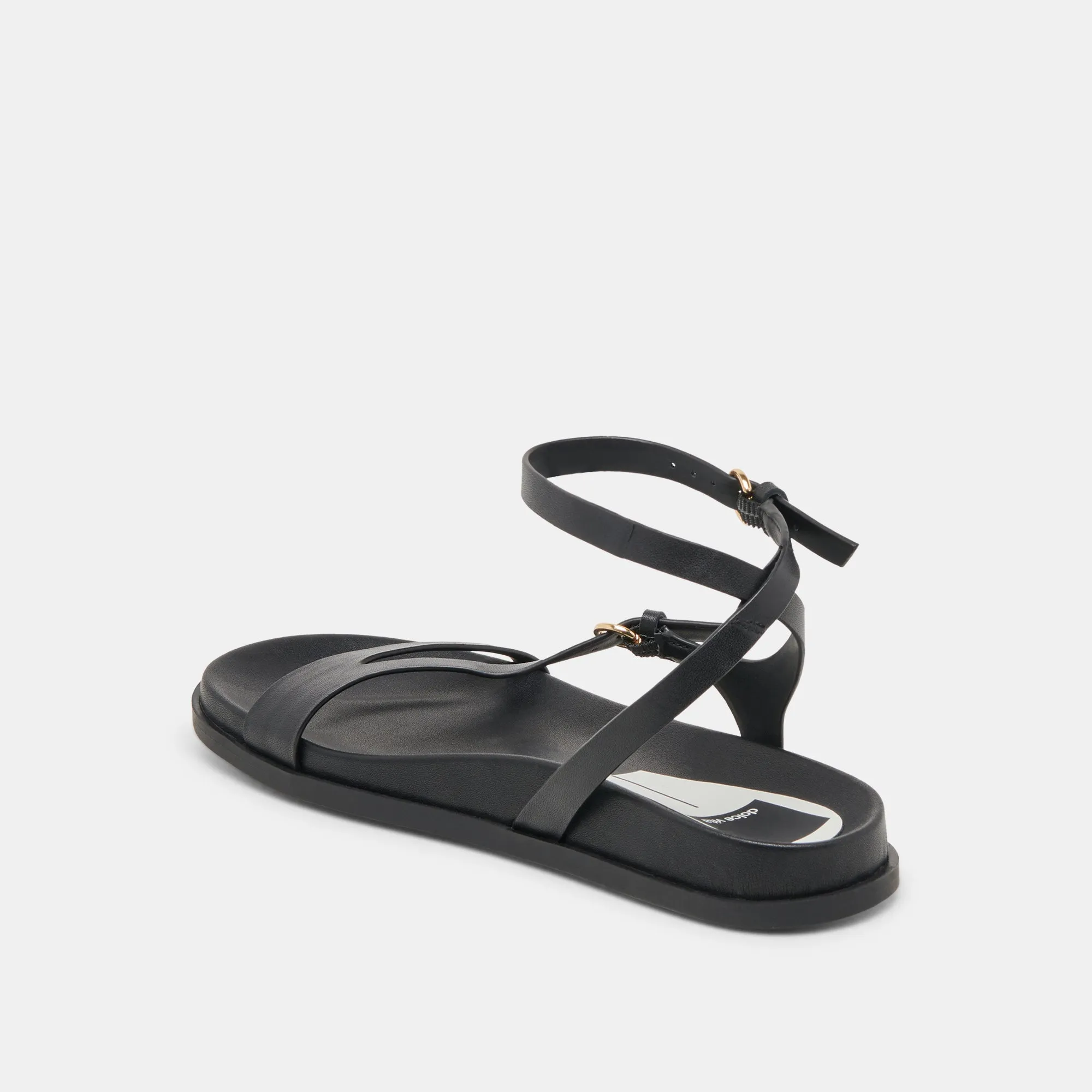 SANDALES DARLIS EN CUIR NOIR