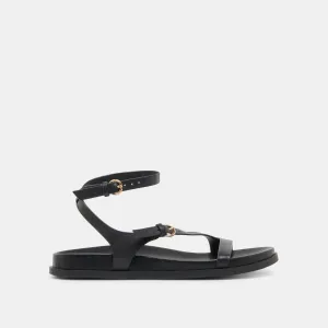 SANDALES DARLIS EN CUIR NOIR