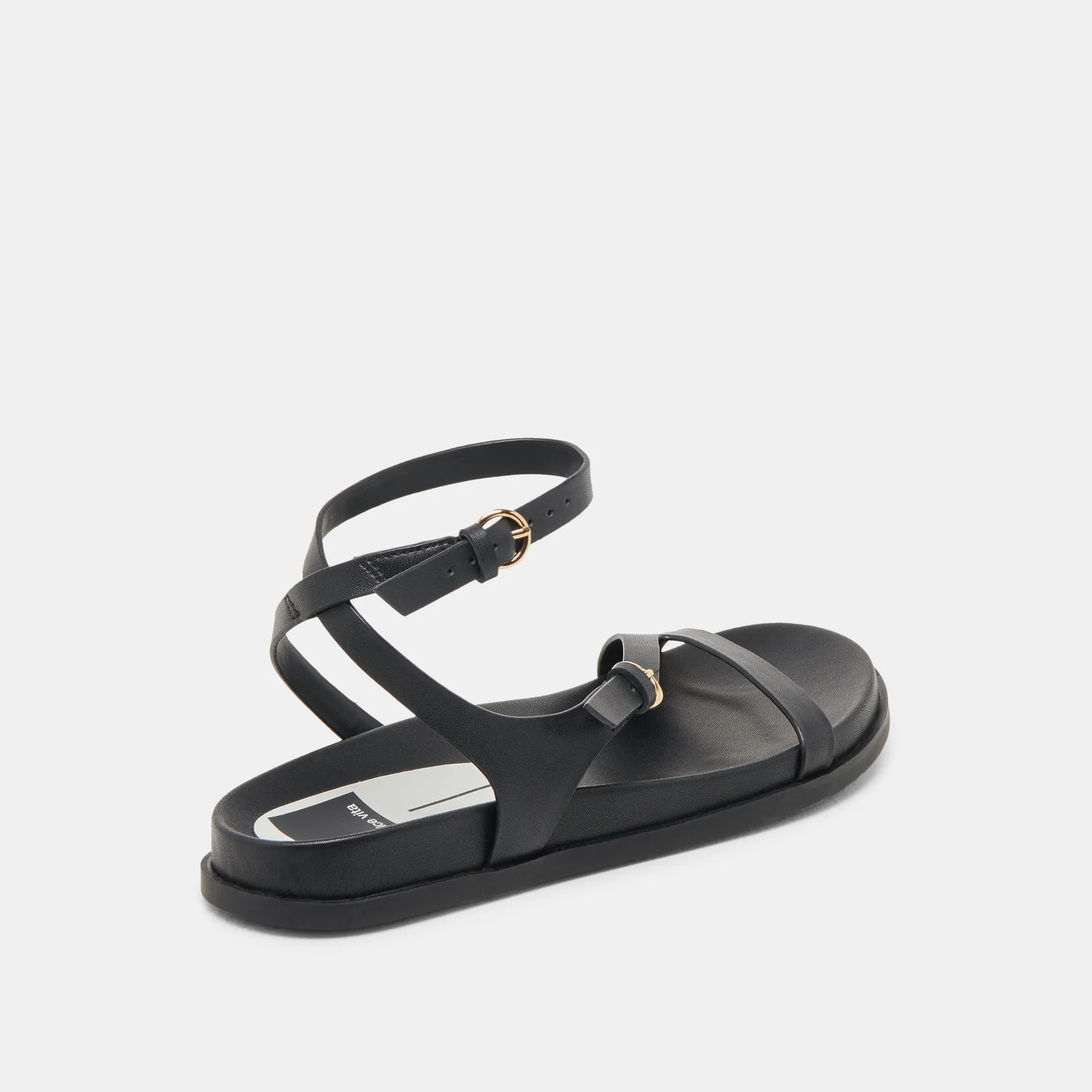 SANDALES DARLIS EN CUIR NOIR