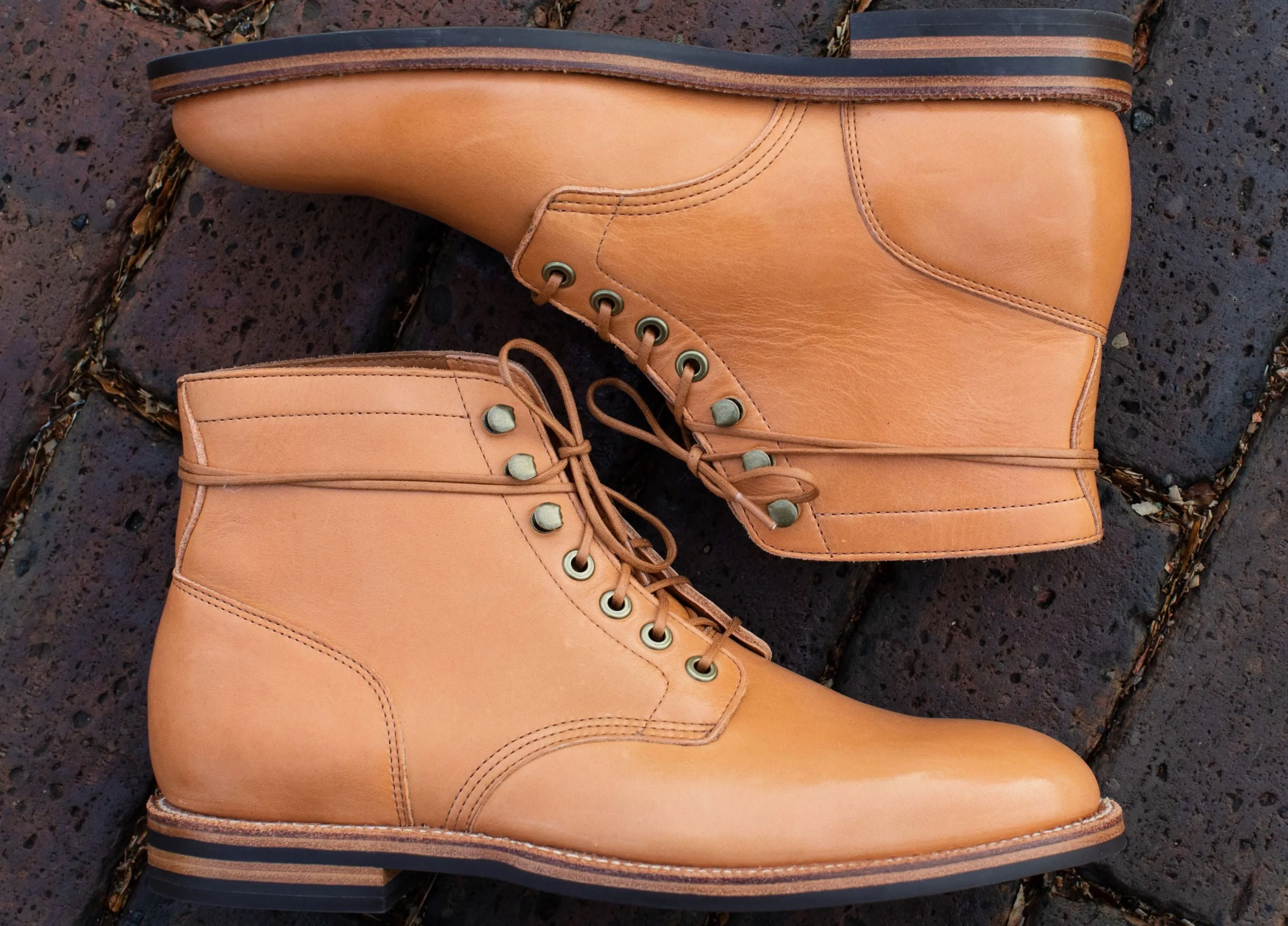 Bottes Diesel Essex en cuir tan