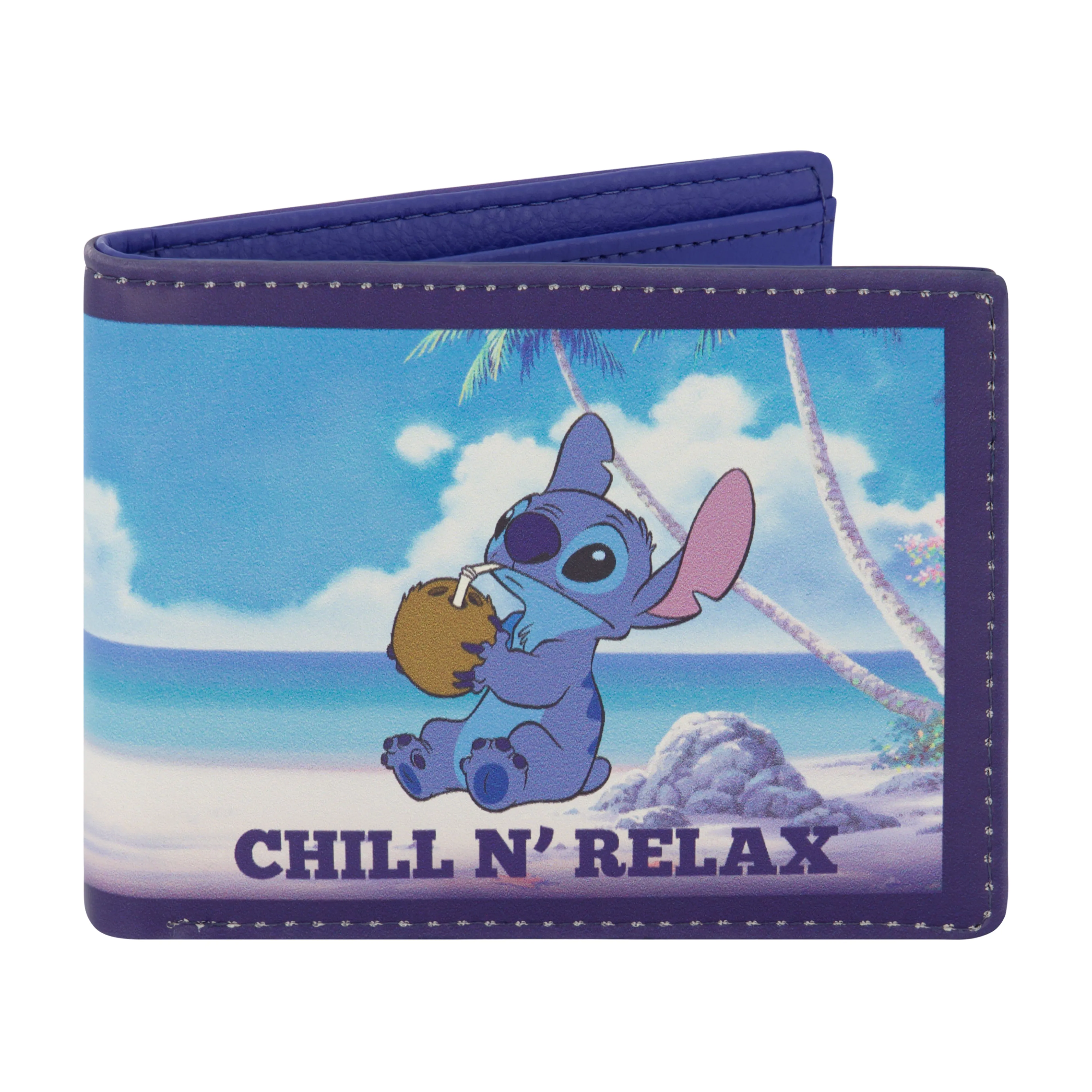 Portefeuille Disney STITCH CHILL N RELAX à rabat, portefeuille mince avec boîte décorative pour hommes et femmes, chaussures ecco