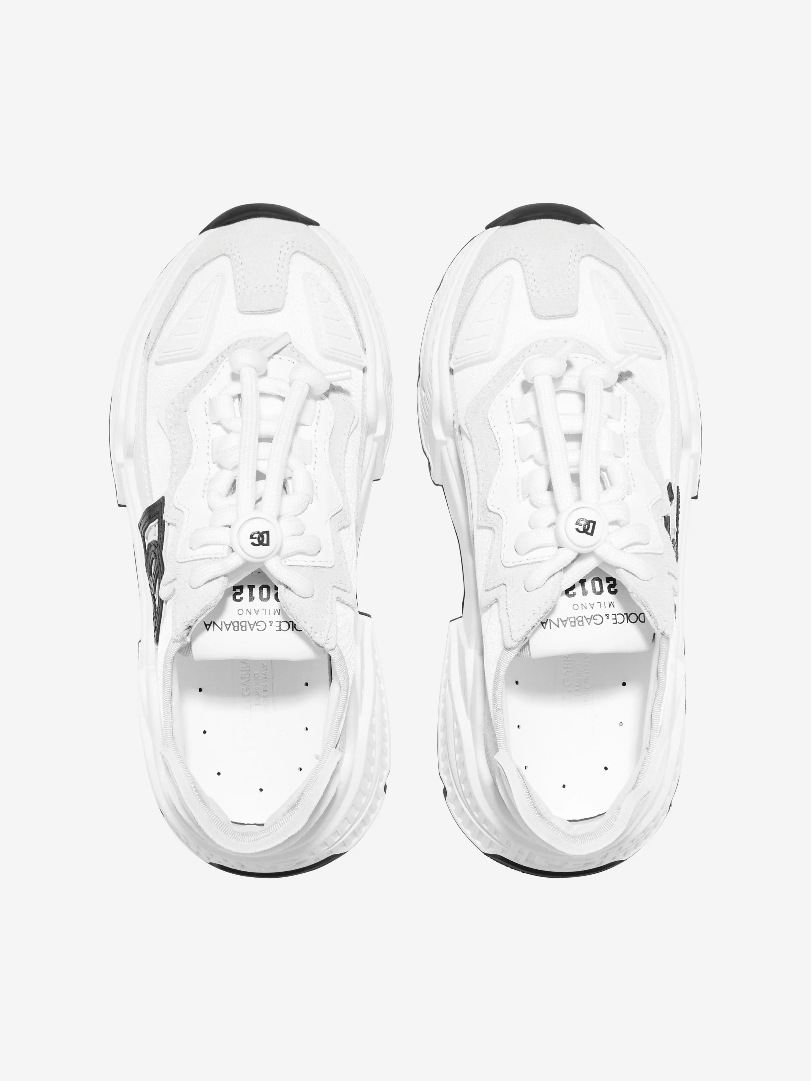Dolce & Gabbana Kids Chaussures Daymaster en Matériaux Mixte en Blanc