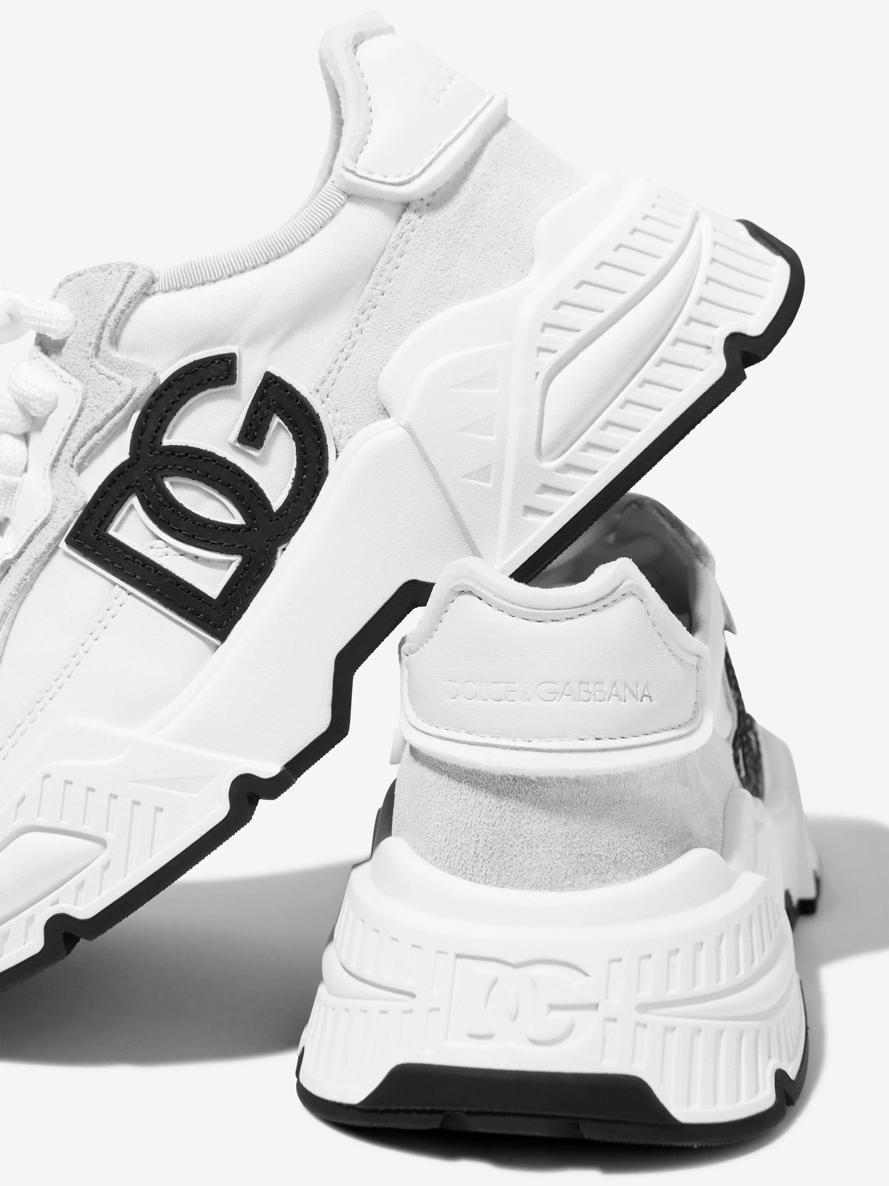Dolce & Gabbana Kids Chaussures Daymaster en Matériaux Mixte en Blanc