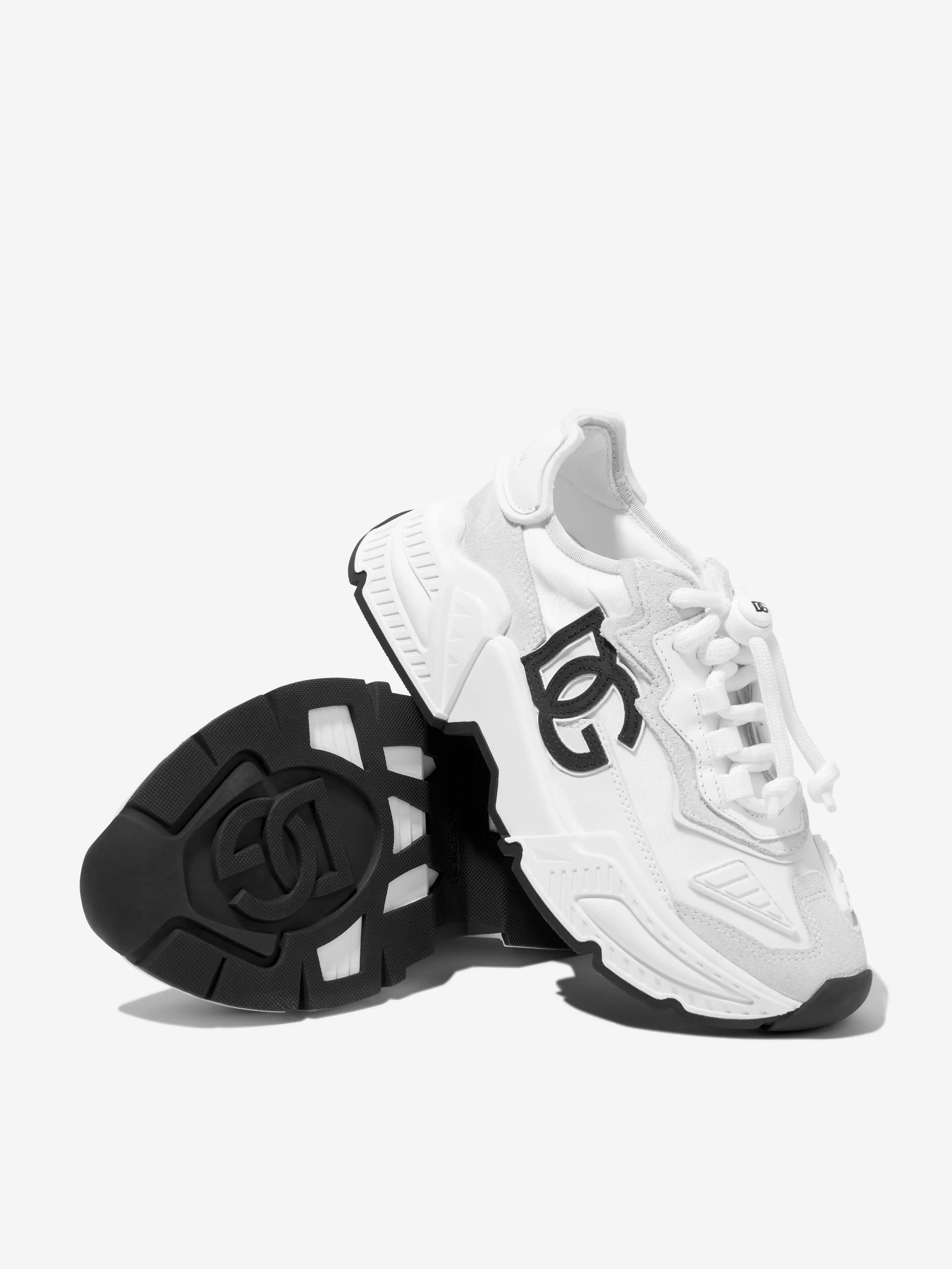 Dolce & Gabbana Kids Chaussures Daymaster en Matériaux Mixte en Blanc