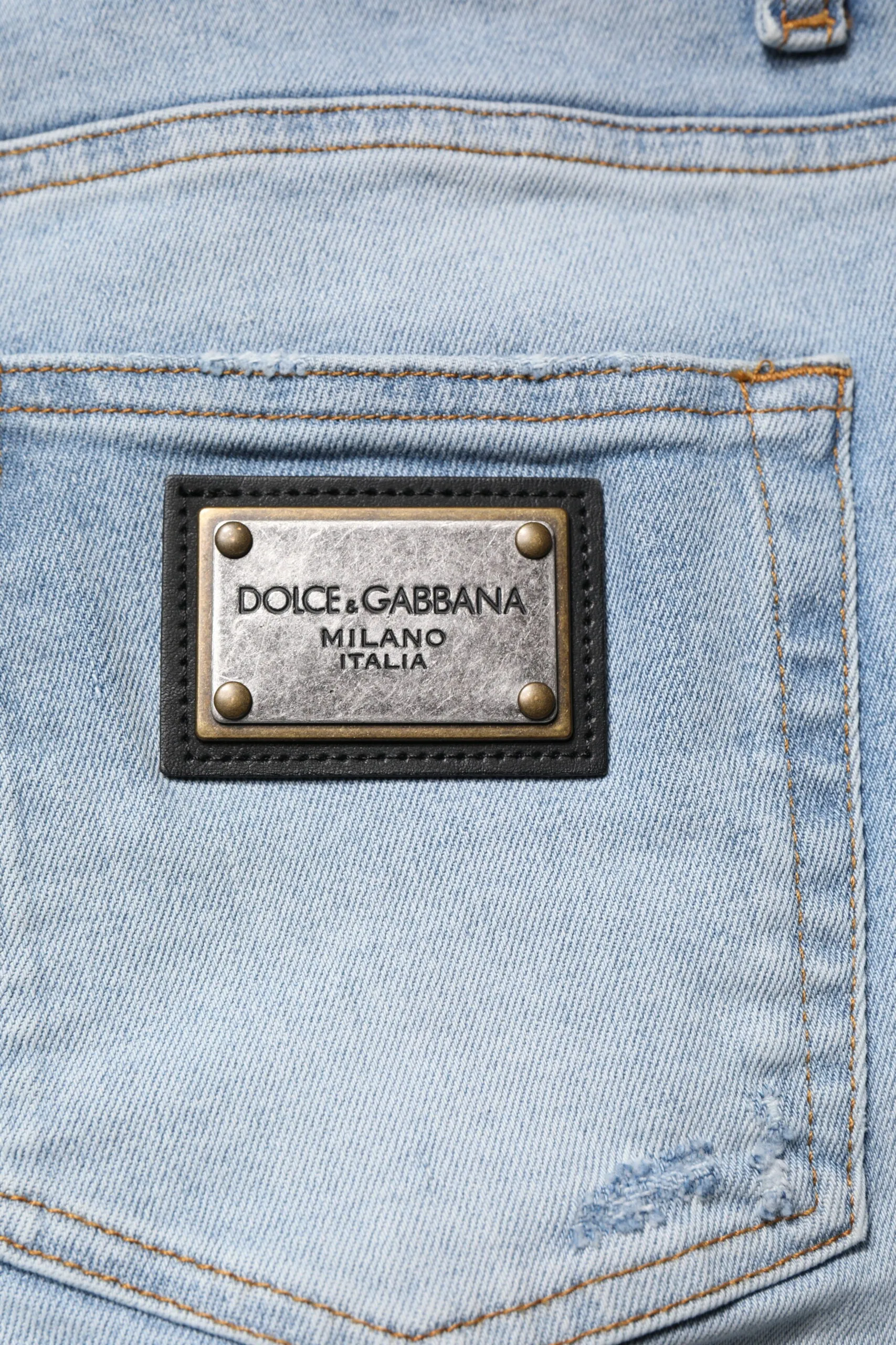 Dolce & Gabbana Jeans Homme Slim en Coton Tatte