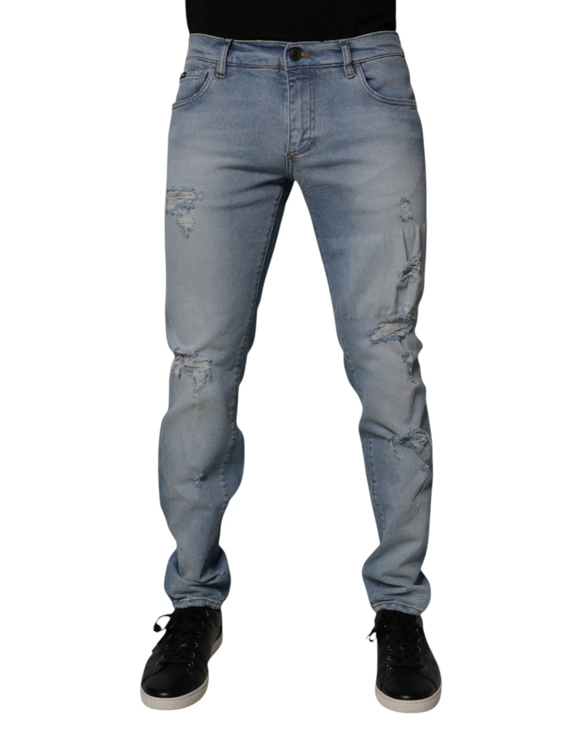 Dolce & Gabbana Jeans Homme Slim en Coton Tatte