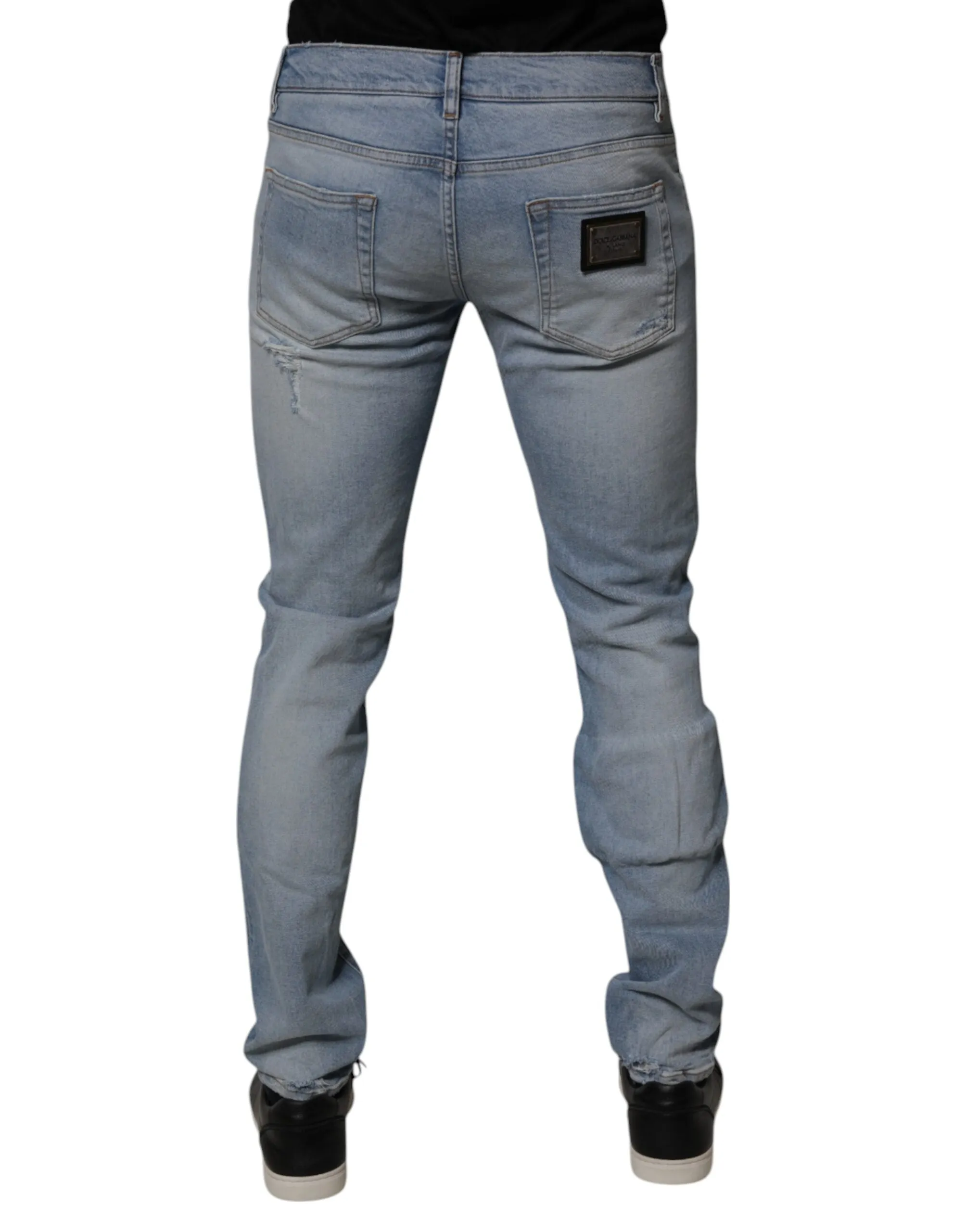 Dolce & Gabbana Jeans Homme Slim en Coton Tatte