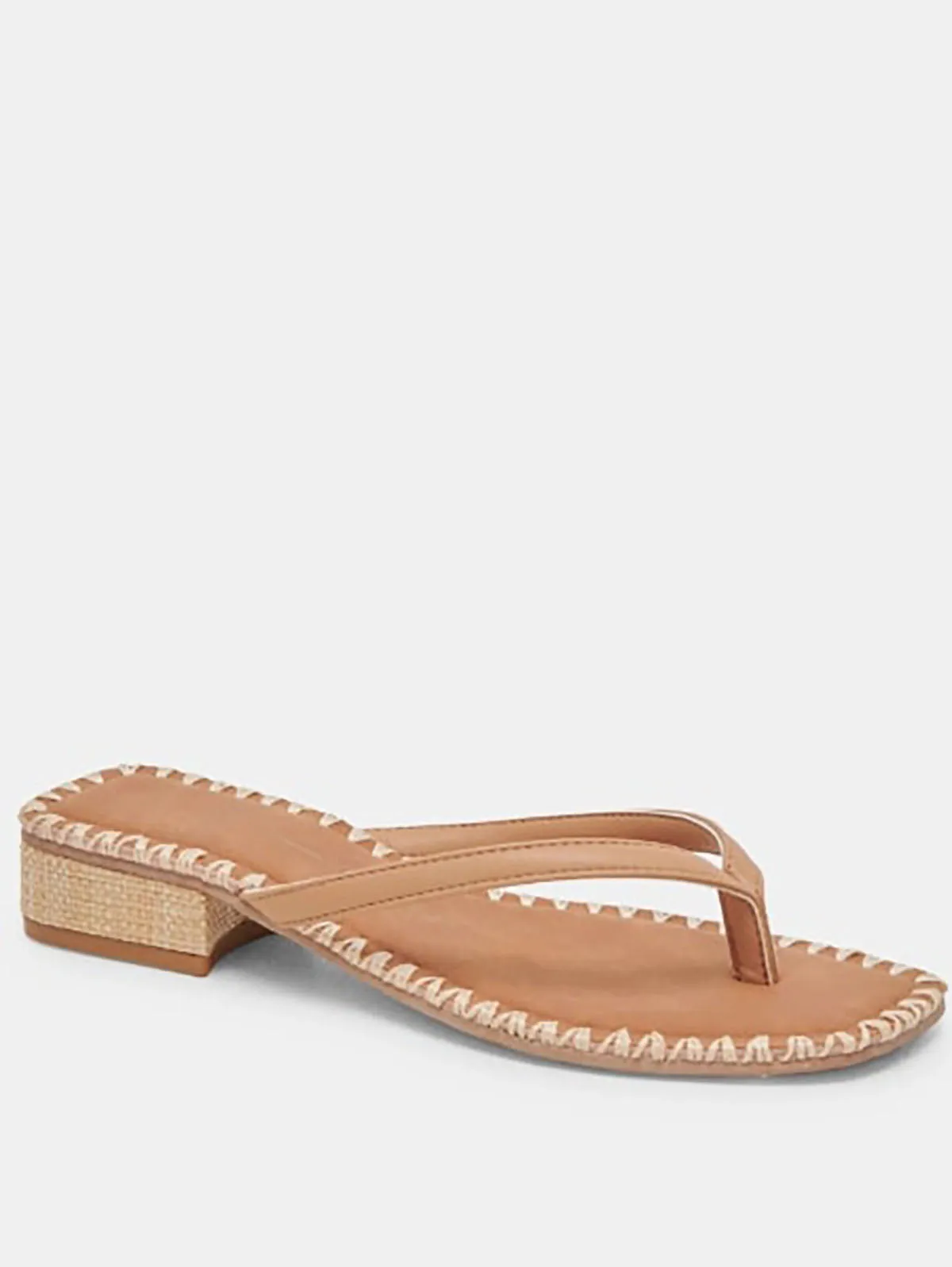 Sandales Dolce Vita taille 9 en cuir beige et camel avec coutures, jamais portées