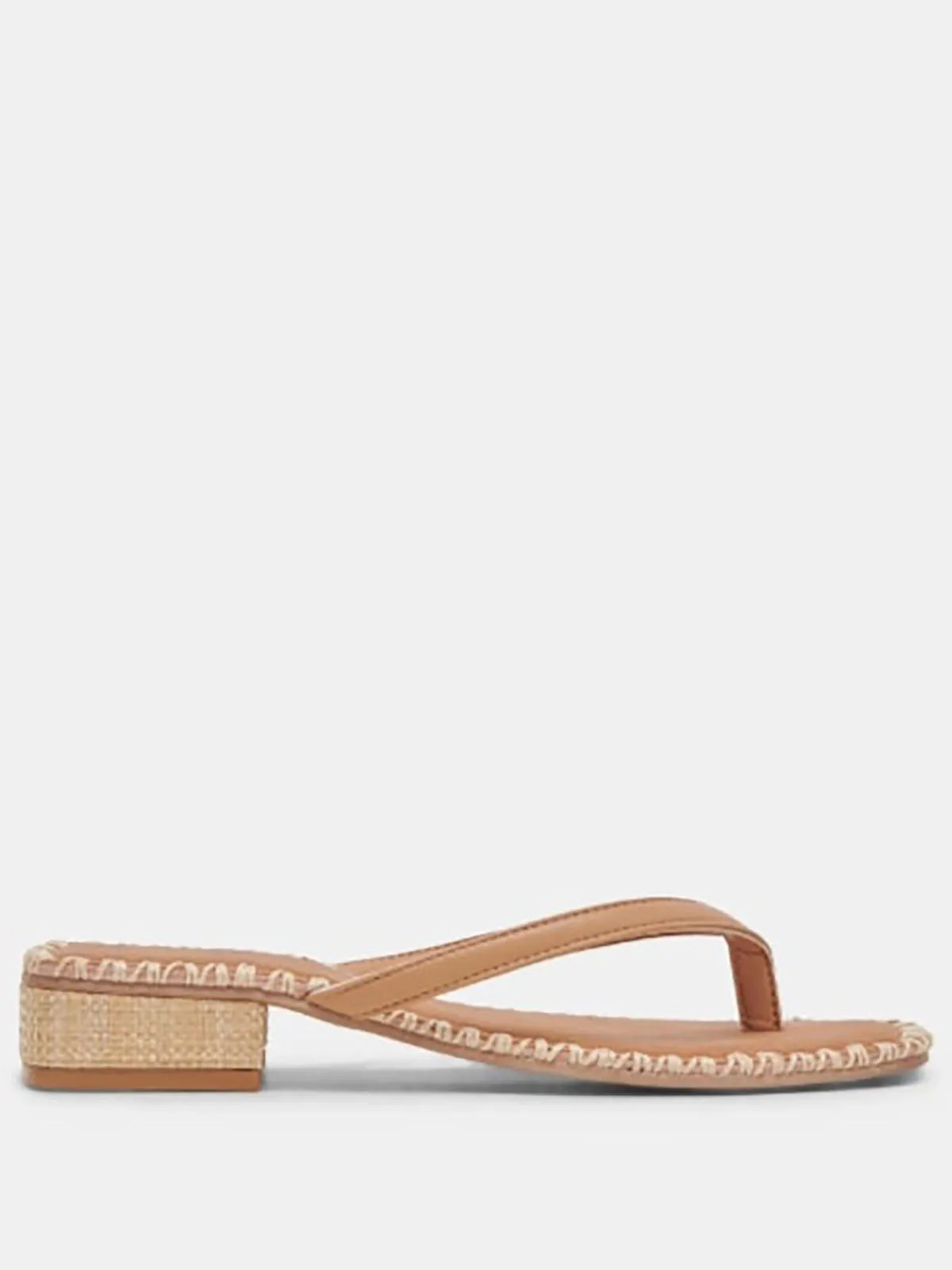 Sandales Dolce Vita taille 9 en cuir beige et camel avec coutures, jamais portées