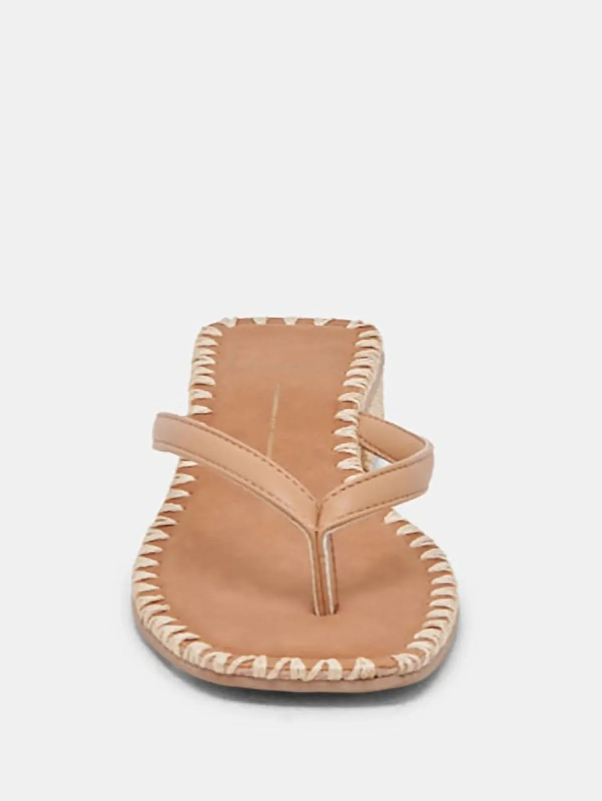 Sandales Dolce Vita taille 9 en cuir beige et camel avec coutures, jamais portées