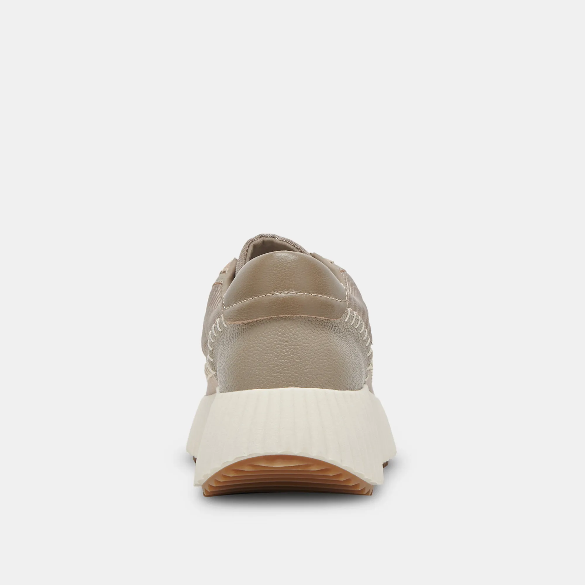 DOLEN BASKETS EN NYLON TAUPE FONCÉ