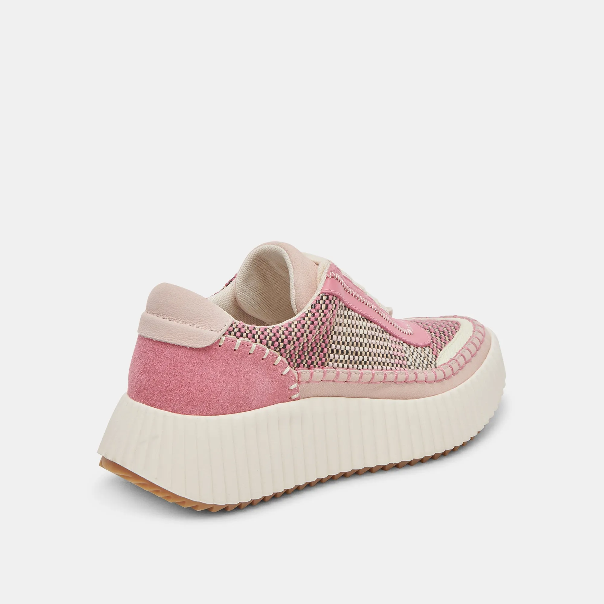 DOLEN SNEAKERS ROSE MULTICOLORE TISSÉ