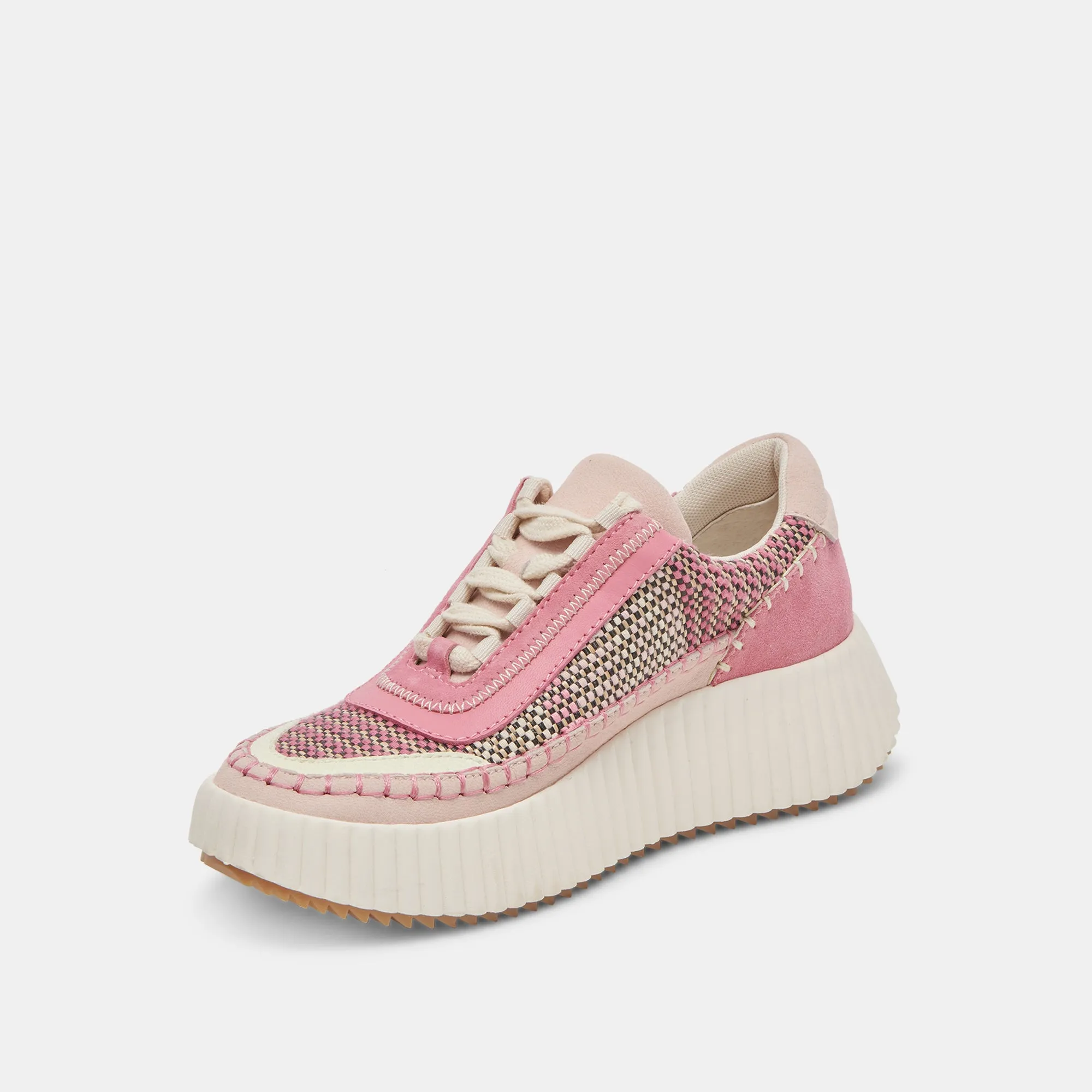 DOLEN SNEAKERS ROSE MULTICOLORE TISSÉ