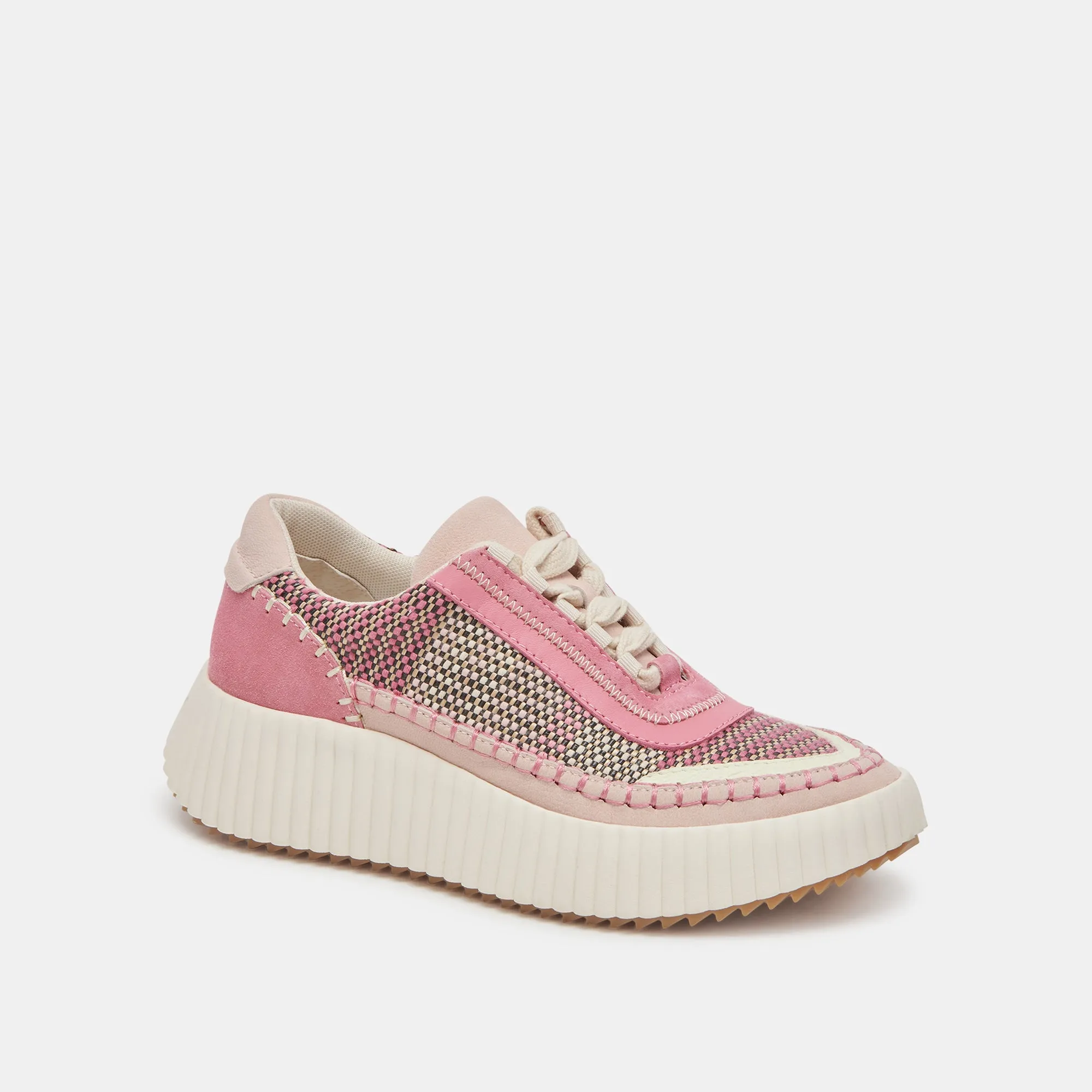 DOLEN SNEAKERS ROSE MULTICOLORE TISSÉ