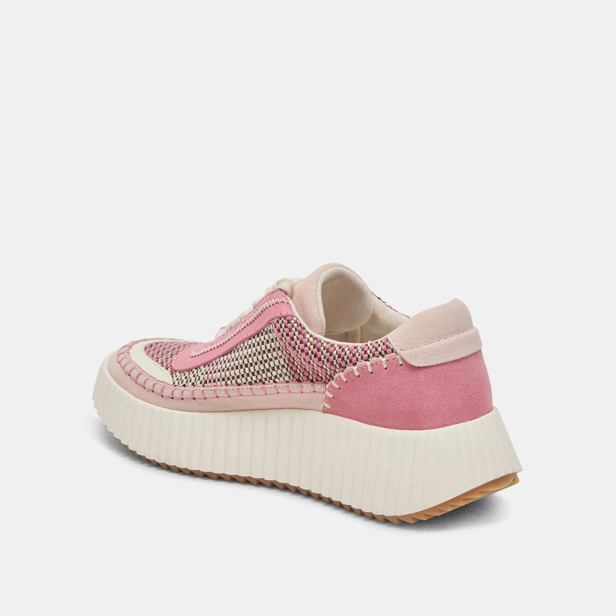 DOLEN SNEAKERS ROSE MULTICOLORE TISSÉ