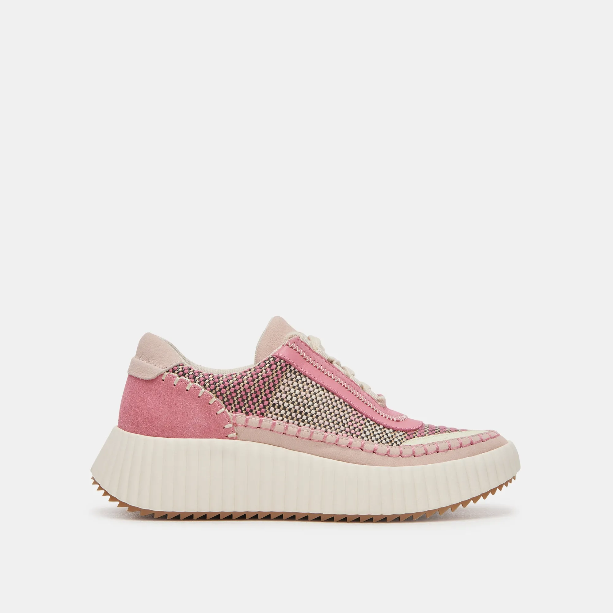 DOLEN SNEAKERS ROSE MULTICOLORE TISSÉ