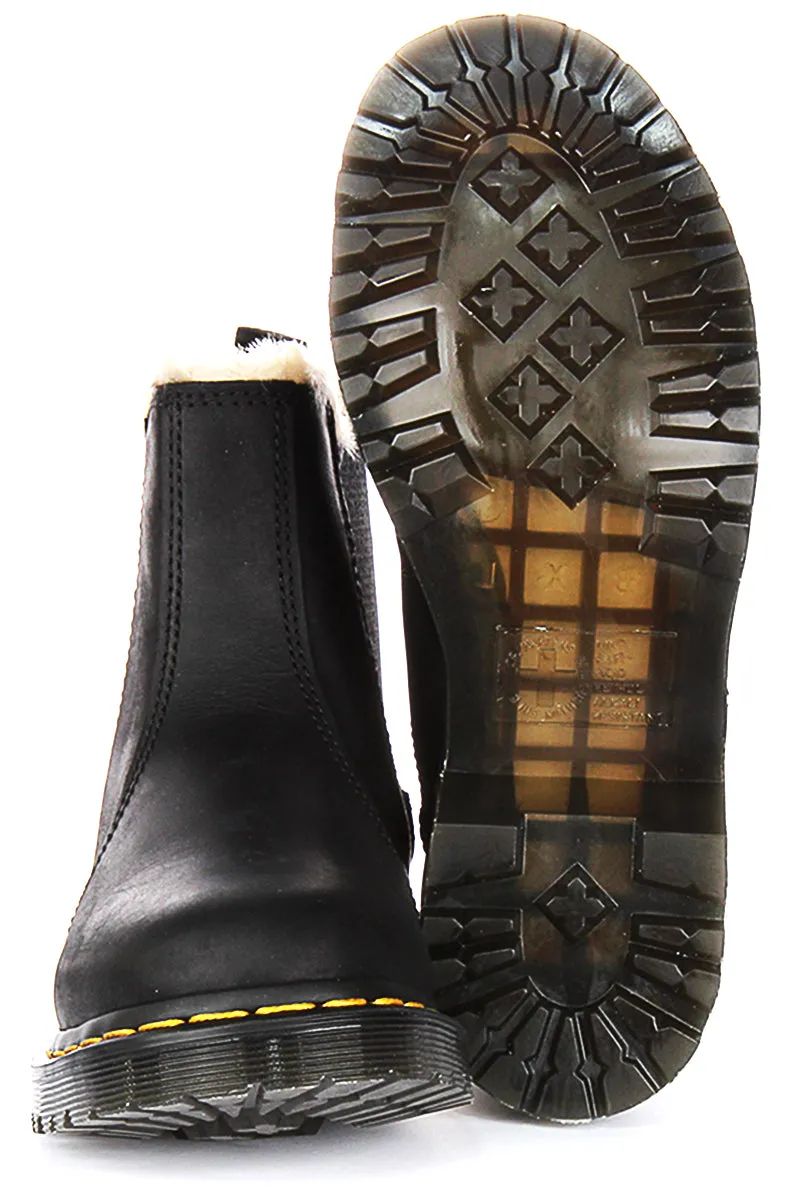 Dr Martens 2976 Leonore en chaussures doublées de fourrure noire Dr Martens