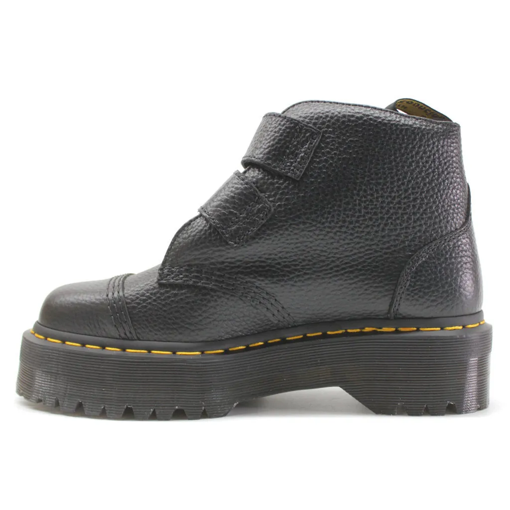 Bottes à plateforme pour femmes Dr. Martens Devon Flower en cuir Nappa brossé