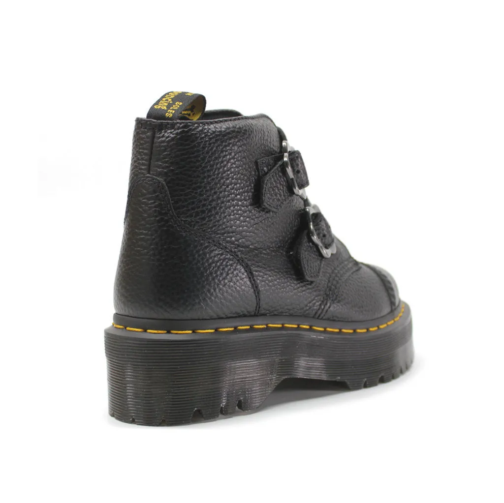Bottes à plateforme pour femmes Dr. Martens Devon Flower en cuir Nappa brossé
