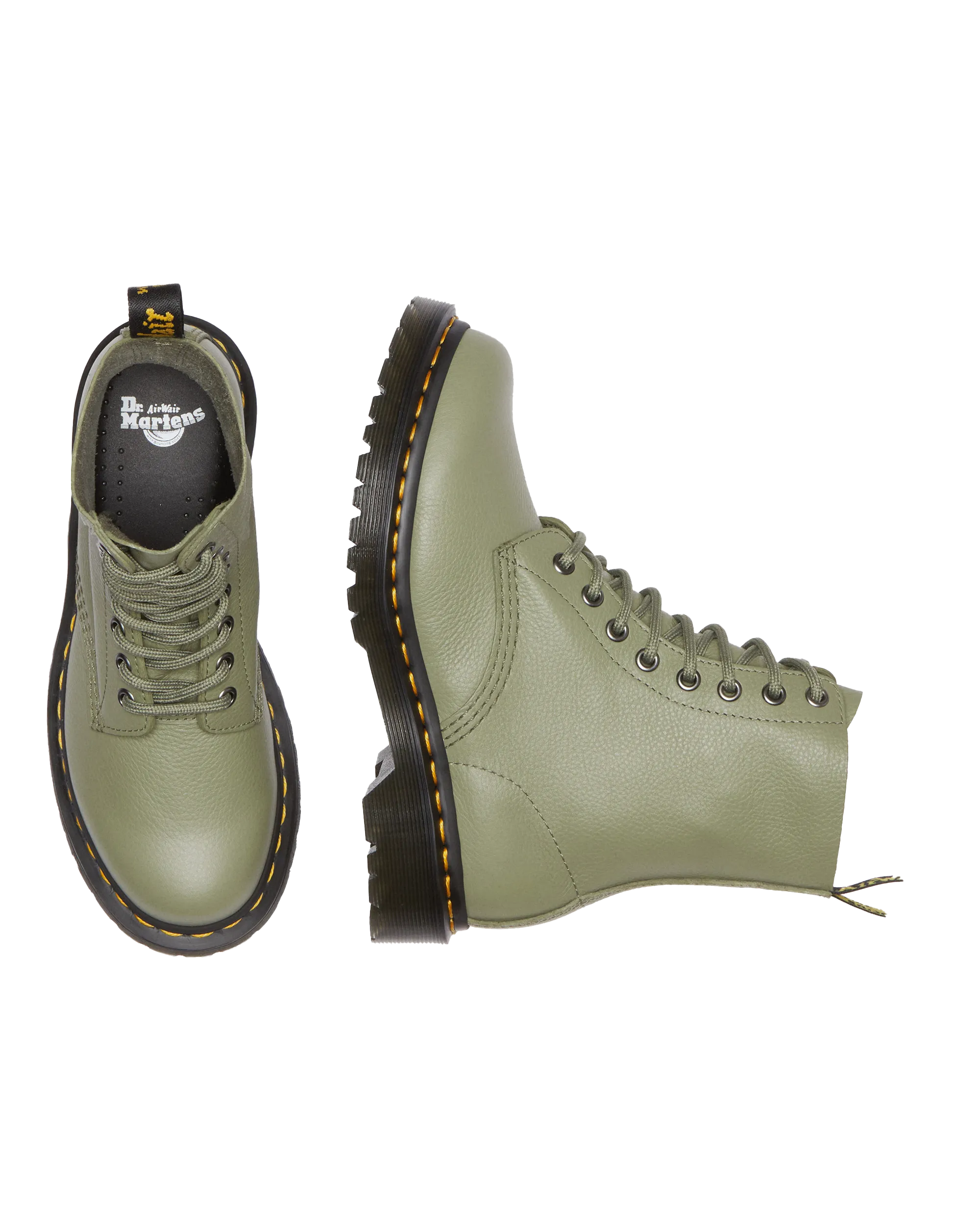 Dr Martens Chaussures 1460 Pascal Virginia Boost en Olive Sourde