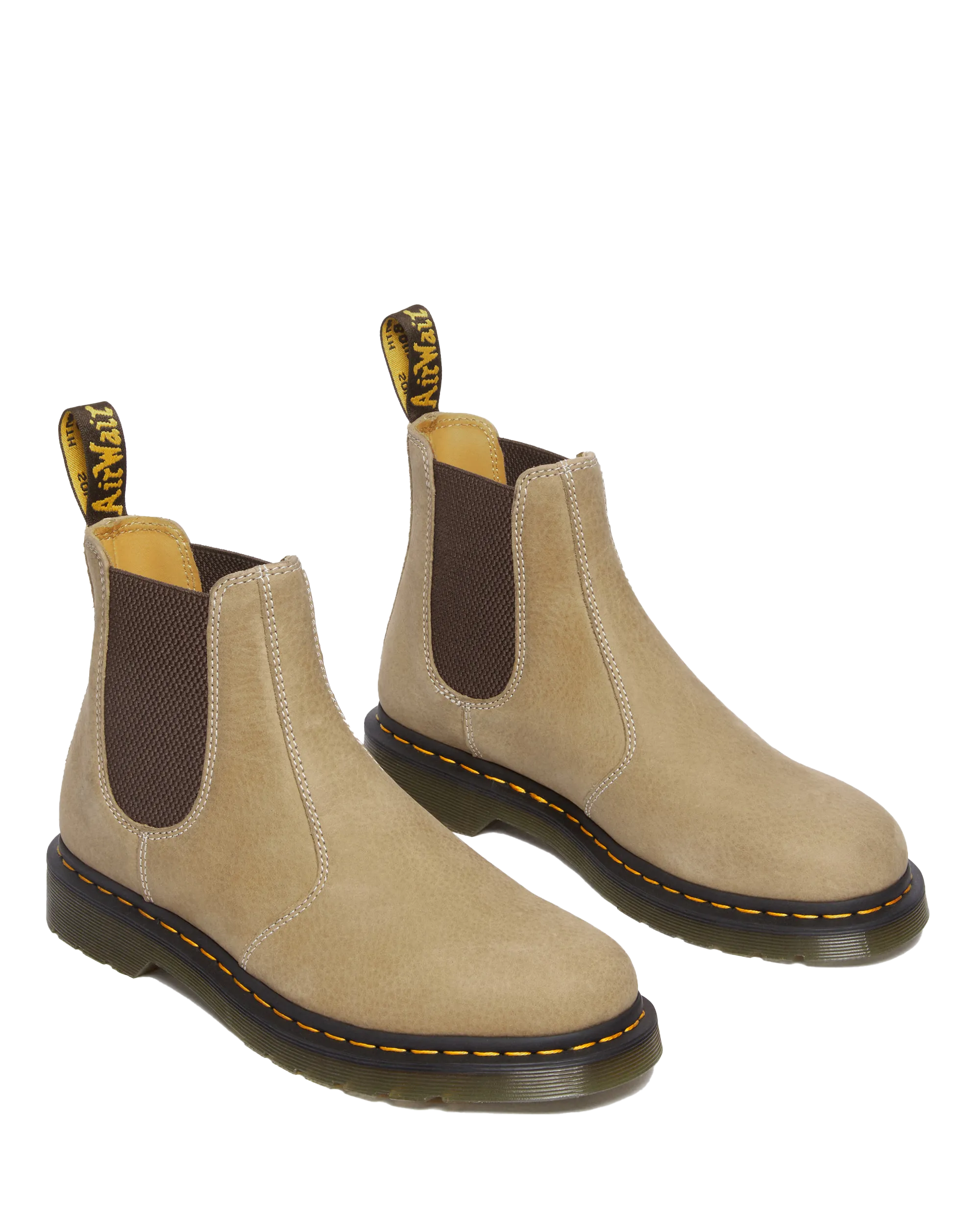 Bottes Dr Martens 2976 en daim Nubuck vieilli couleur Savannah Tan