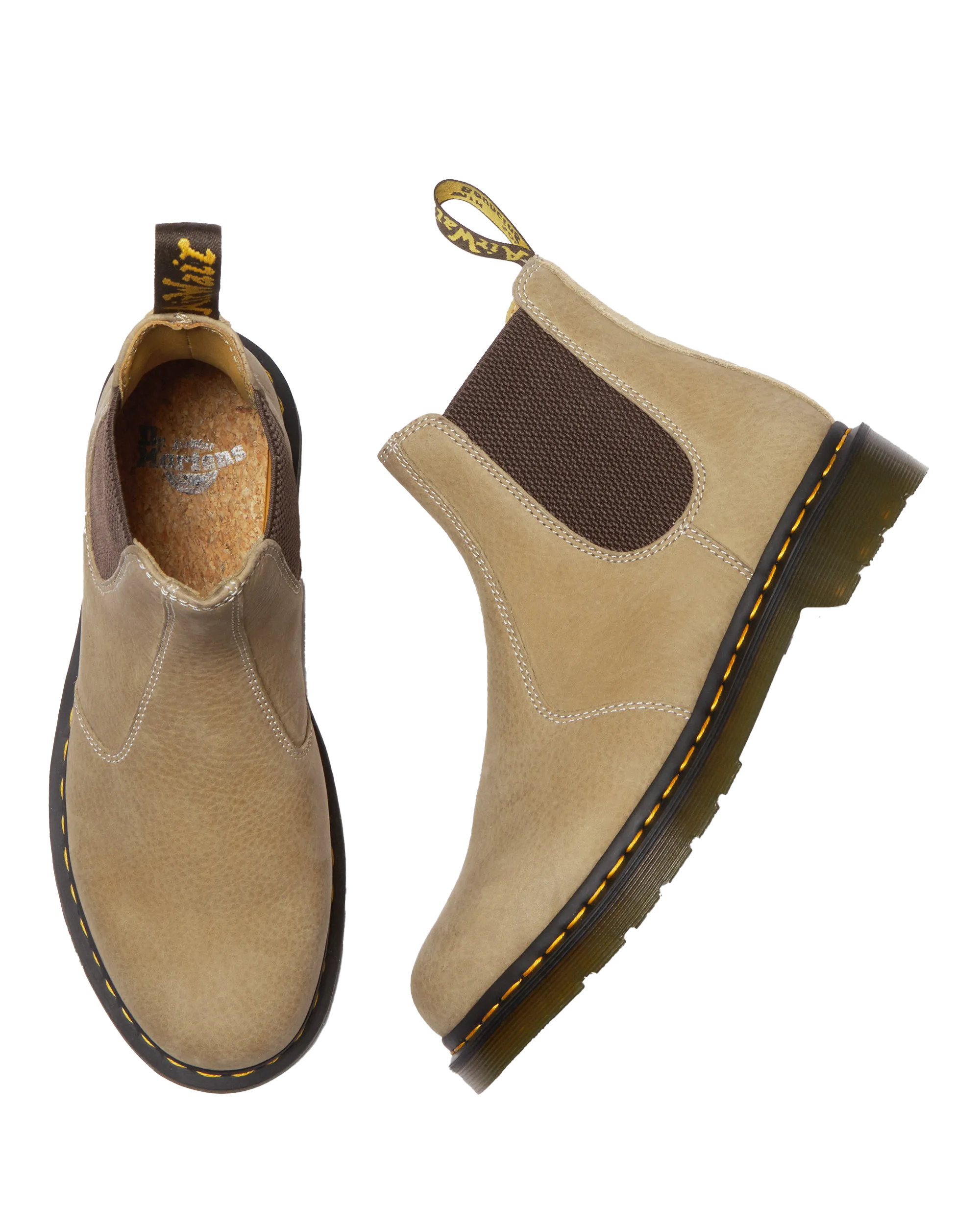 Bottes Dr Martens 2976 en daim Nubuck vieilli couleur Savannah Tan