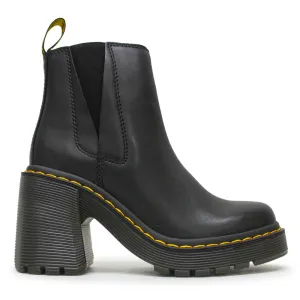 Bottes Chelsea à talons pour femmes en cuir sendal Dr. Martens Spence