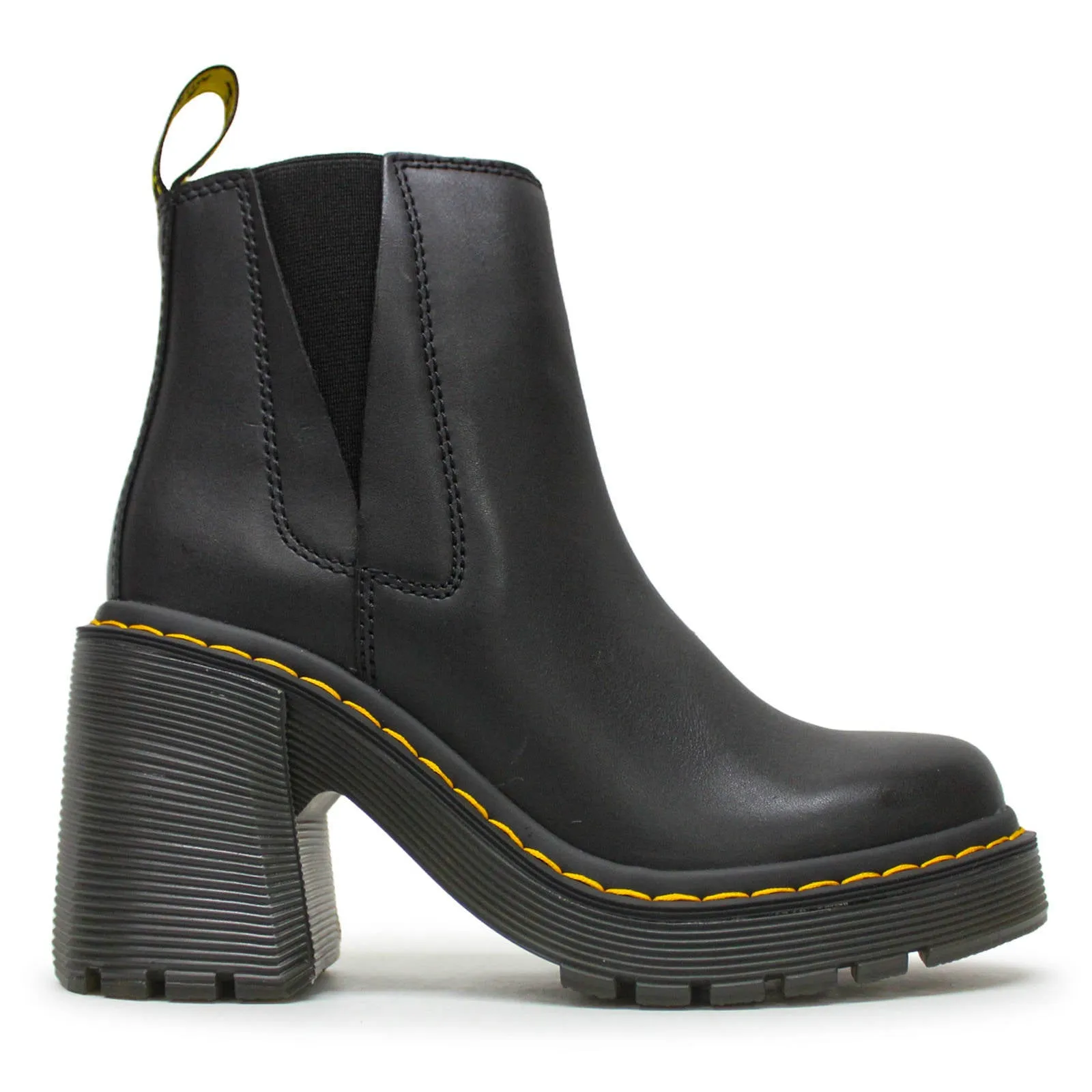 Bottes Chelsea à talons pour femmes en cuir sendal Dr. Martens Spence