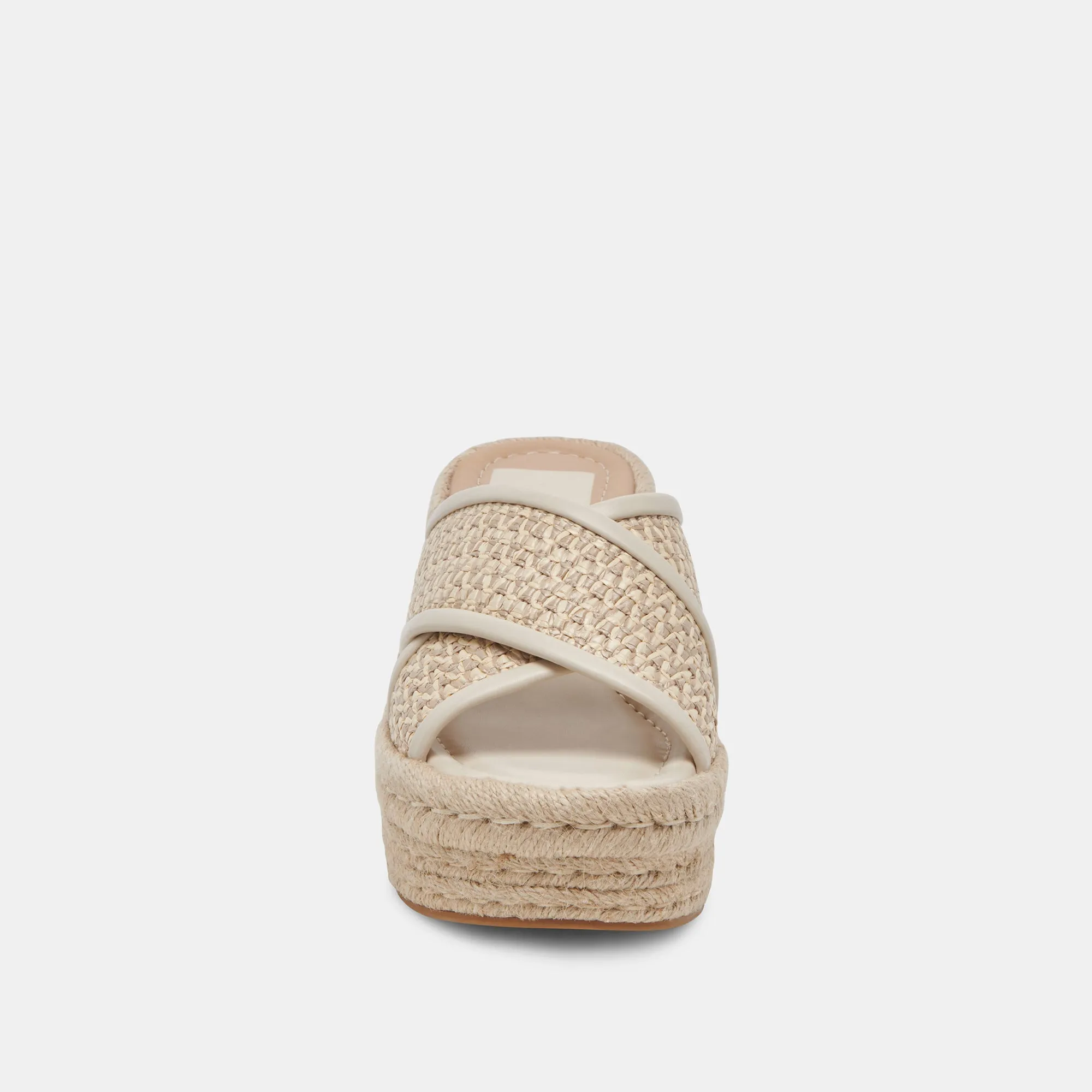 ELDORA TALONS NATUREL RAFFIA BLANC