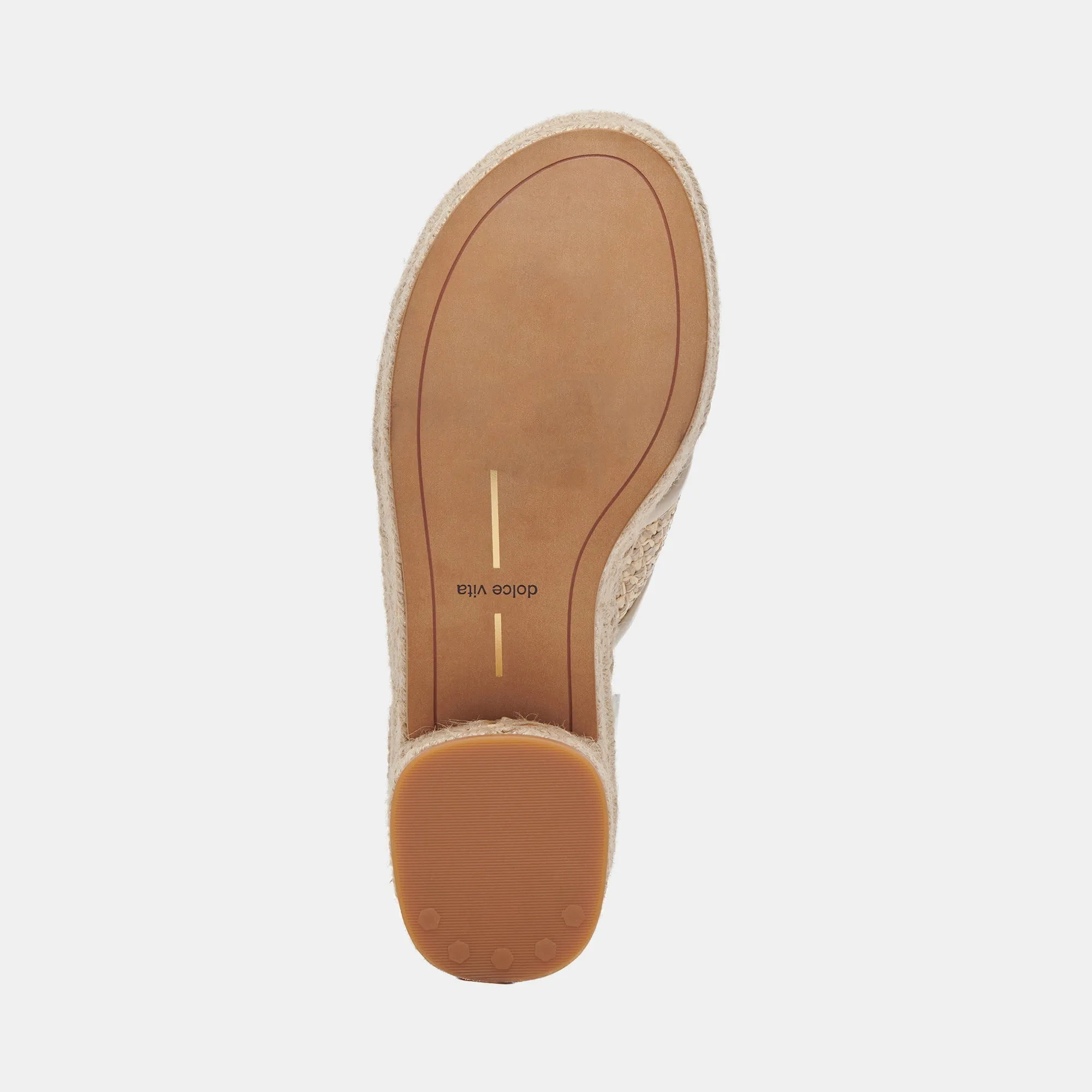 ELDORA TALONS NATUREL RAFFIA BLANC