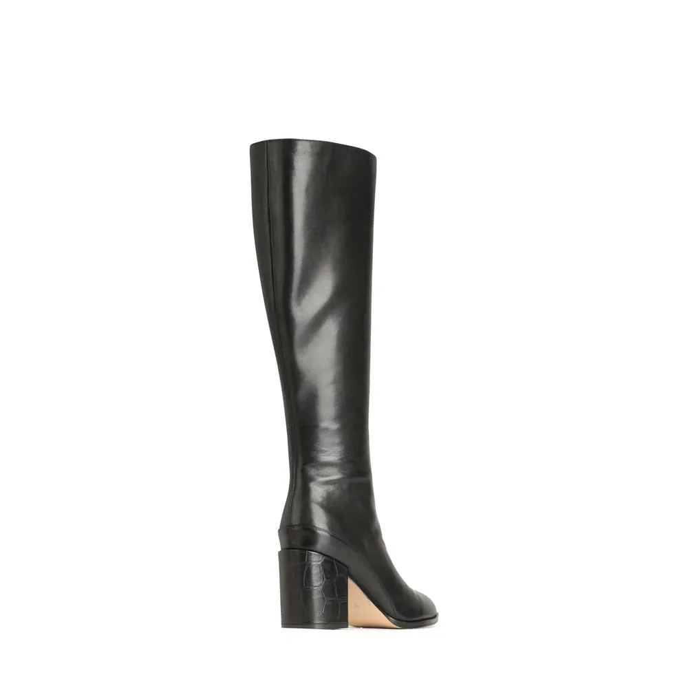 EOS Chaussures en Cachemire Noir Croco_Eos