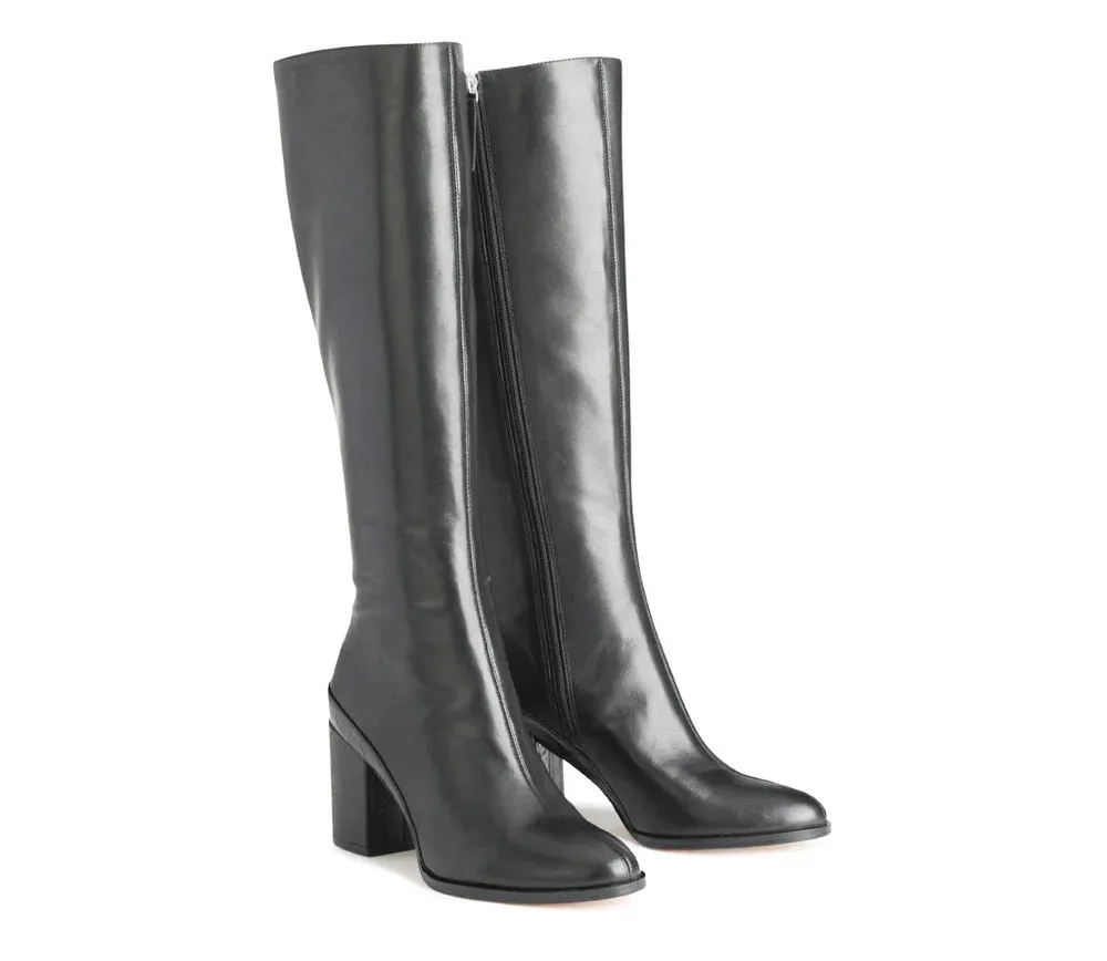 EOS Chaussures en Cachemire Noir Croco_Eos