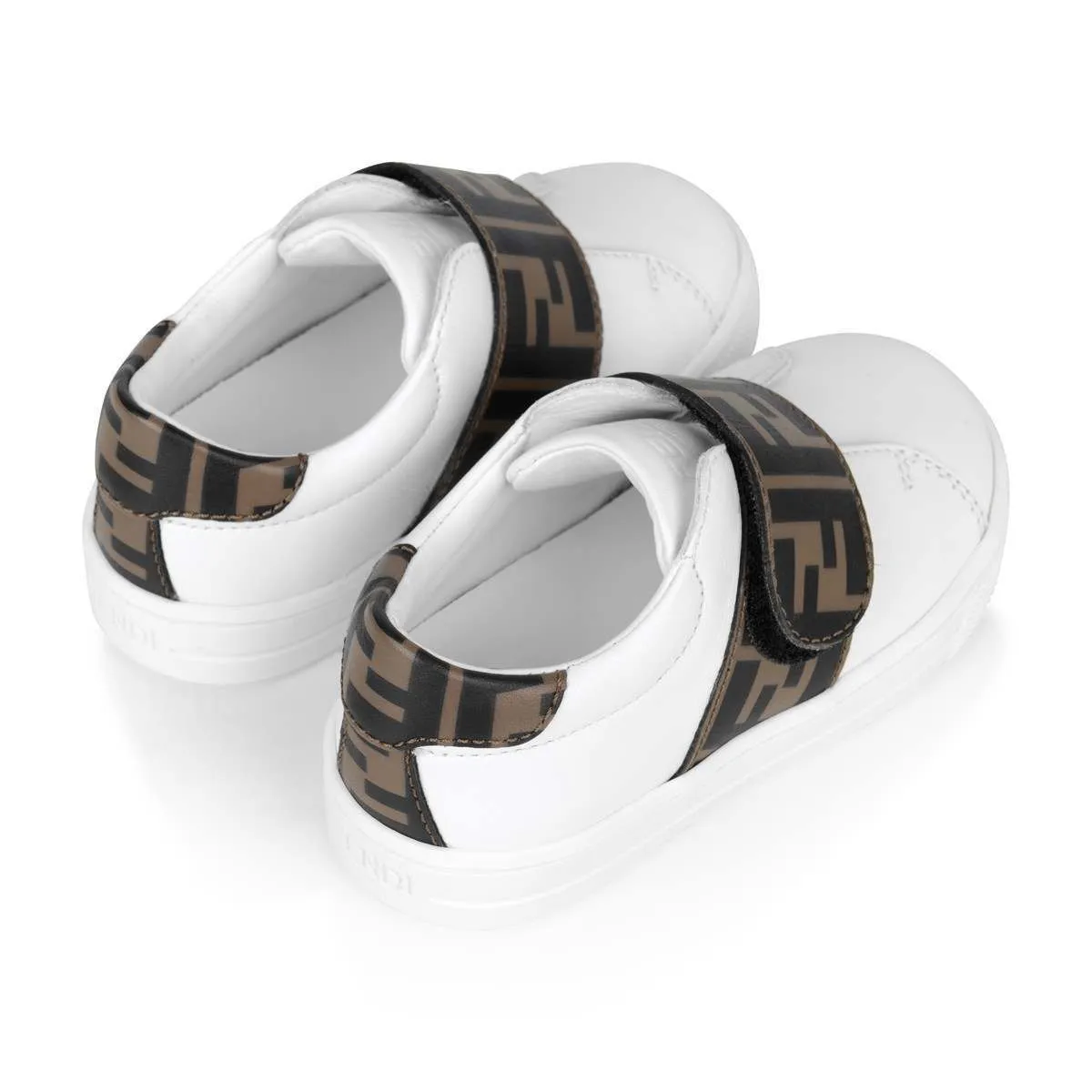 Fendi Fendi Baskets en cuir à logo FF