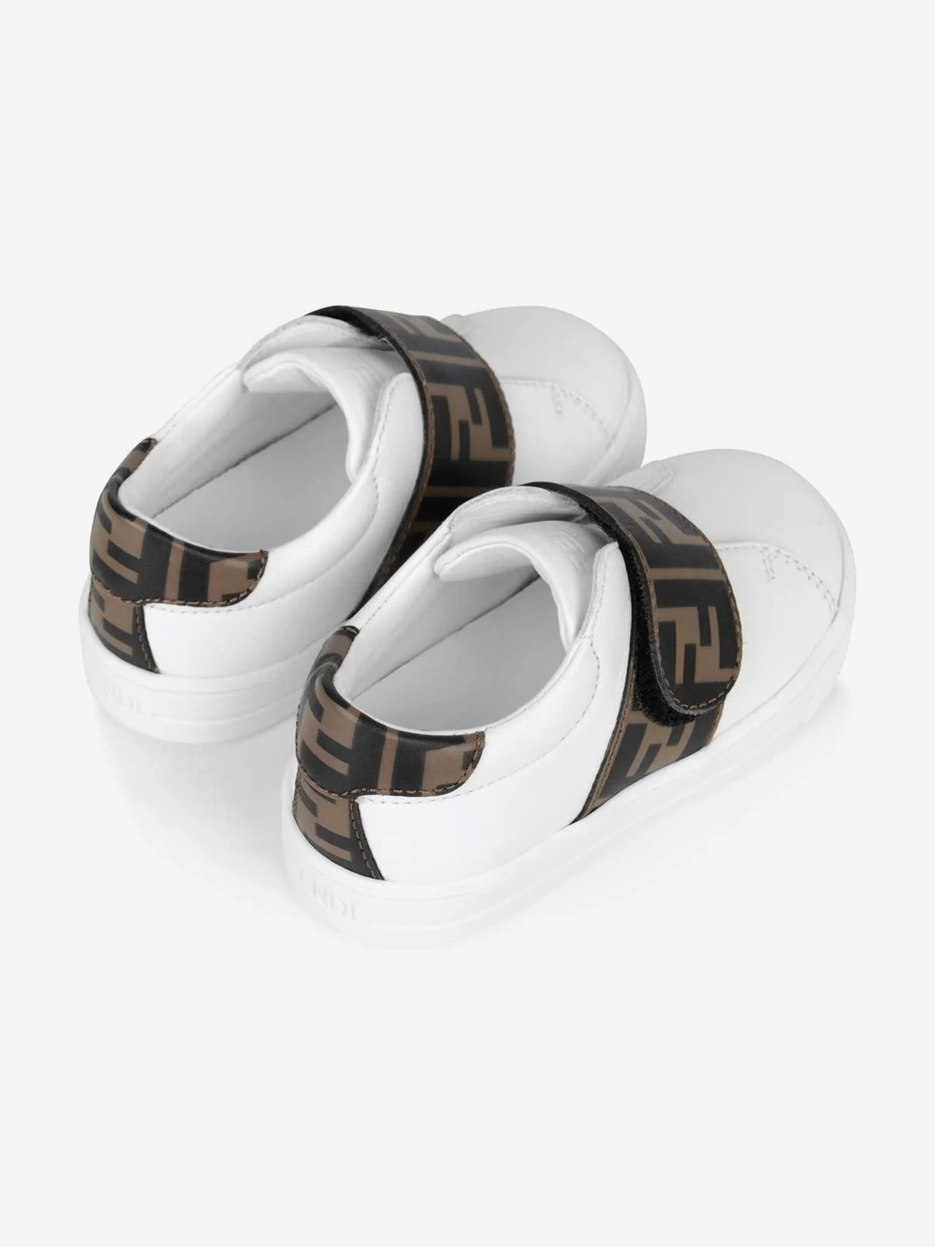 Fendi Fendi Baskets en cuir à logo FF