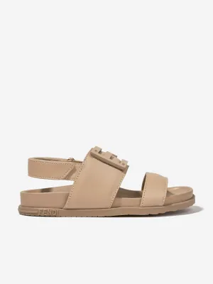 Sandales Fendi Kids à logo FF en beige