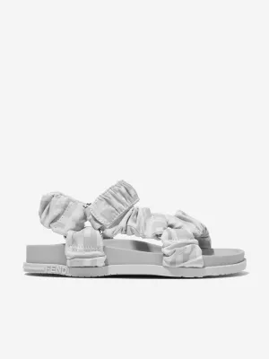 Sandales Fendi Kids à logo FF en gris