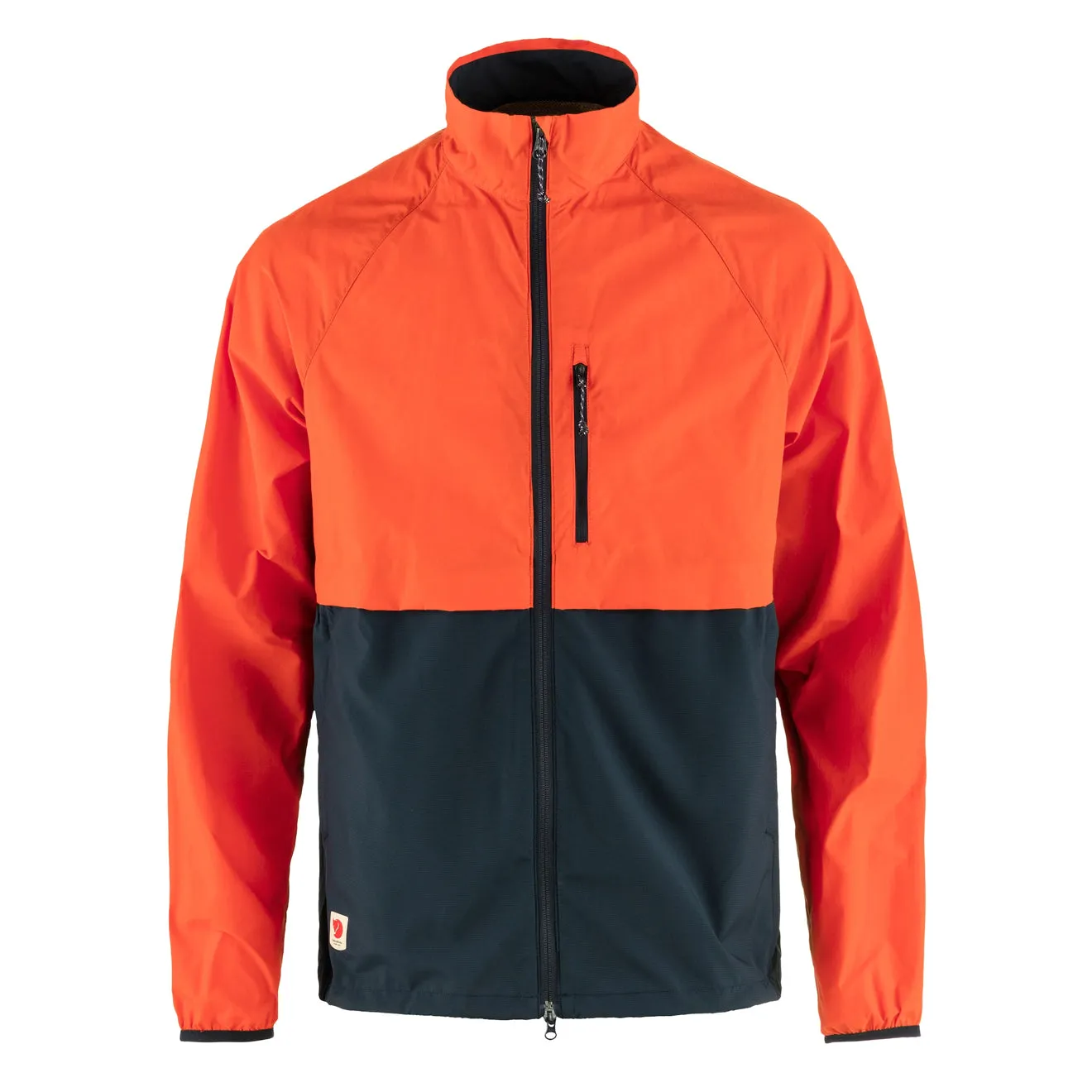 Veste coupe-vent hybride Fjallraven High Coast Bleu marine / Orange flamme