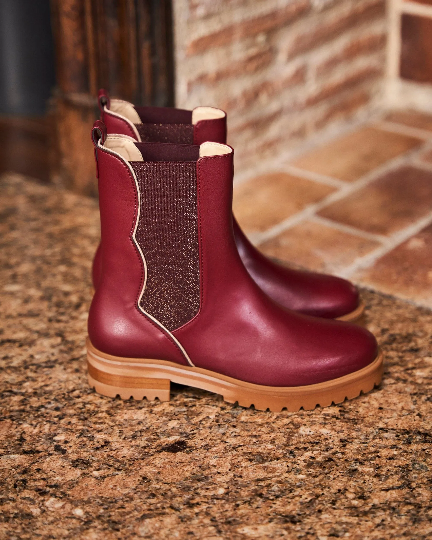 Bottes Chelsea en daim végan recyclé éphémère | Grand Cru