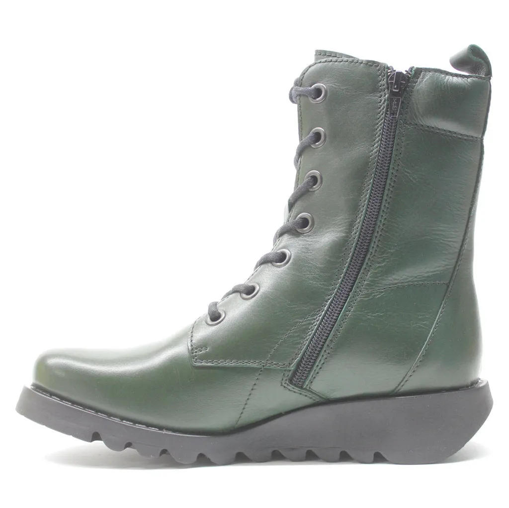 Fly London Silf015Fly Bottes Femme à Talon Compensé en Cuir