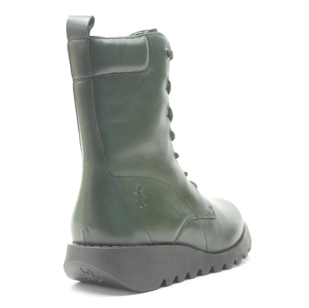 Fly London Silf015Fly Bottes Femme à Talon Compensé en Cuir