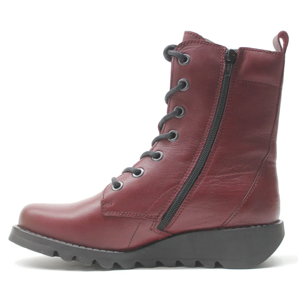 Fly London Silf015Fly Bottes Femme à Talon Compensé en Cuir