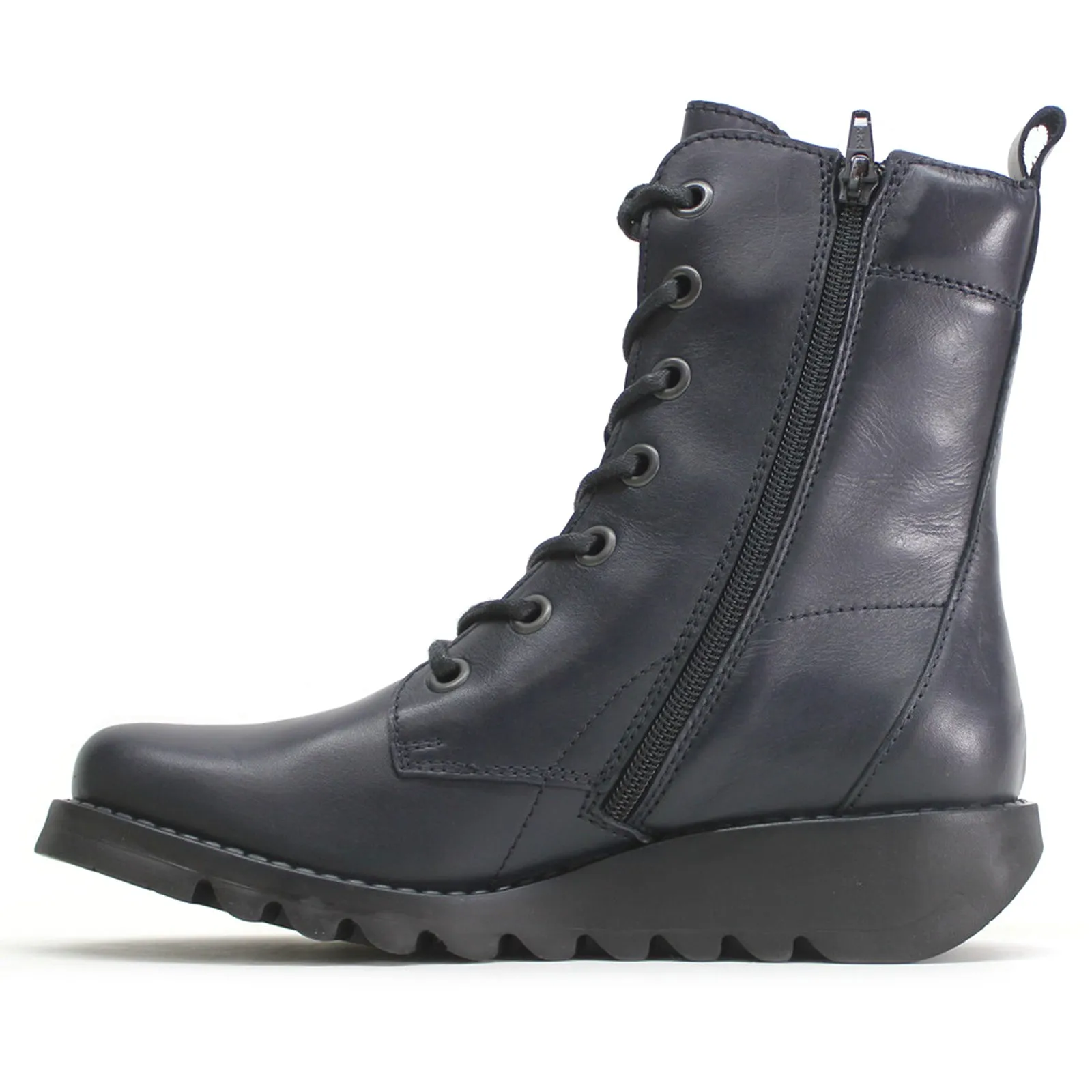 Fly London Silf015Fly Bottes Femme à Talon Compensé en Cuir