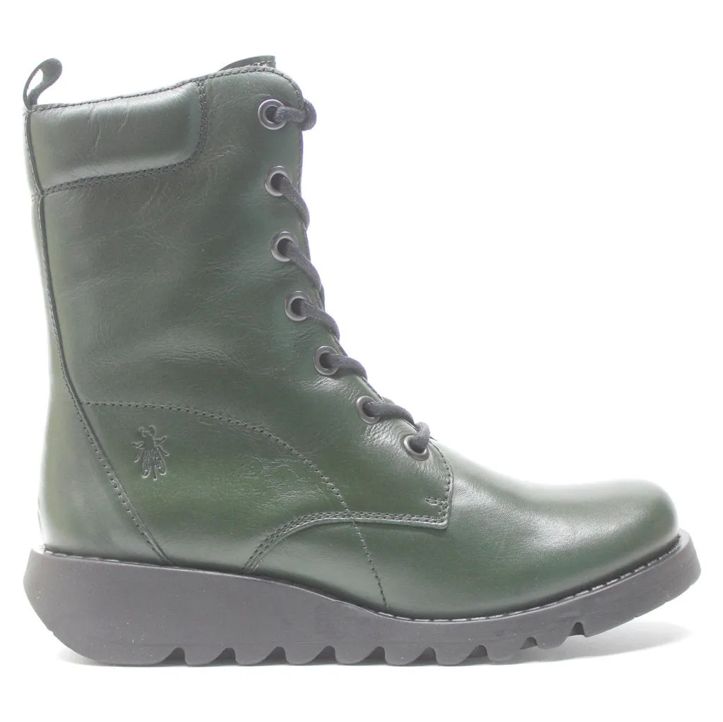 Fly London Silf015Fly Bottes Femme à Talon Compensé en Cuir